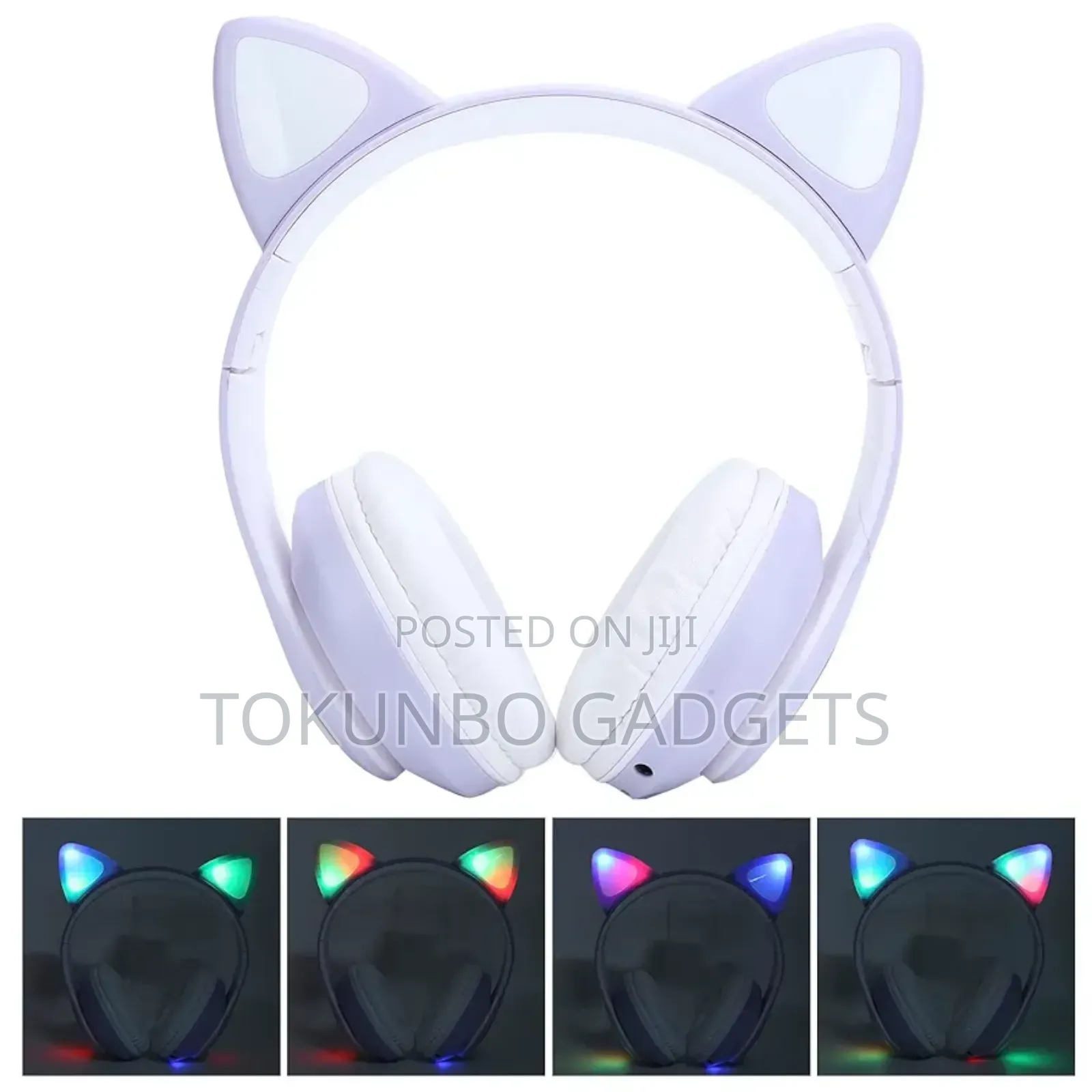 Syh Aqye Cat Ear Bluetooth5.0 Headphones, Led Stereo Gaming Headse