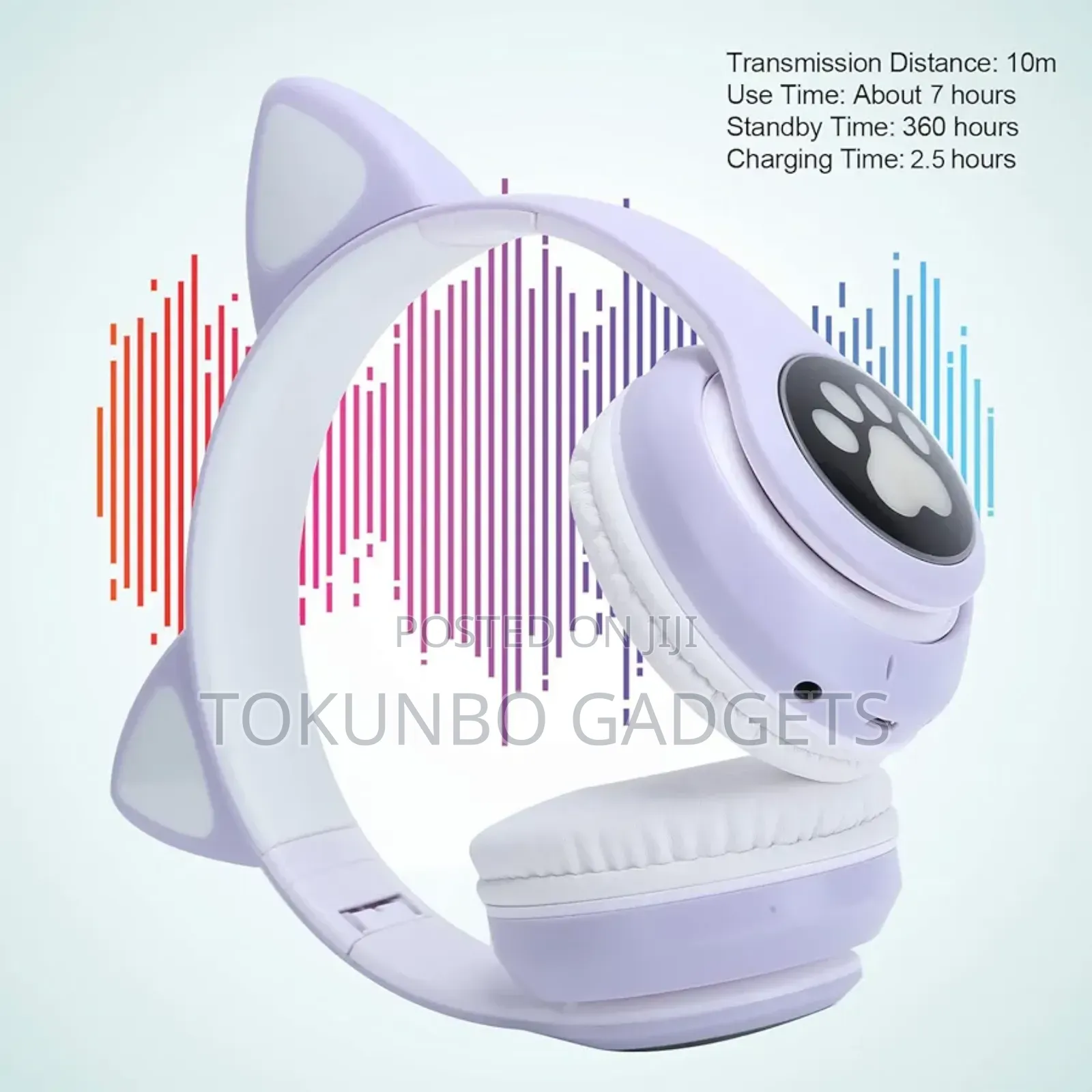 Syh Aqye Cat Ear Bluetooth5.0 Headphones, Led Stereo Gaming Headse