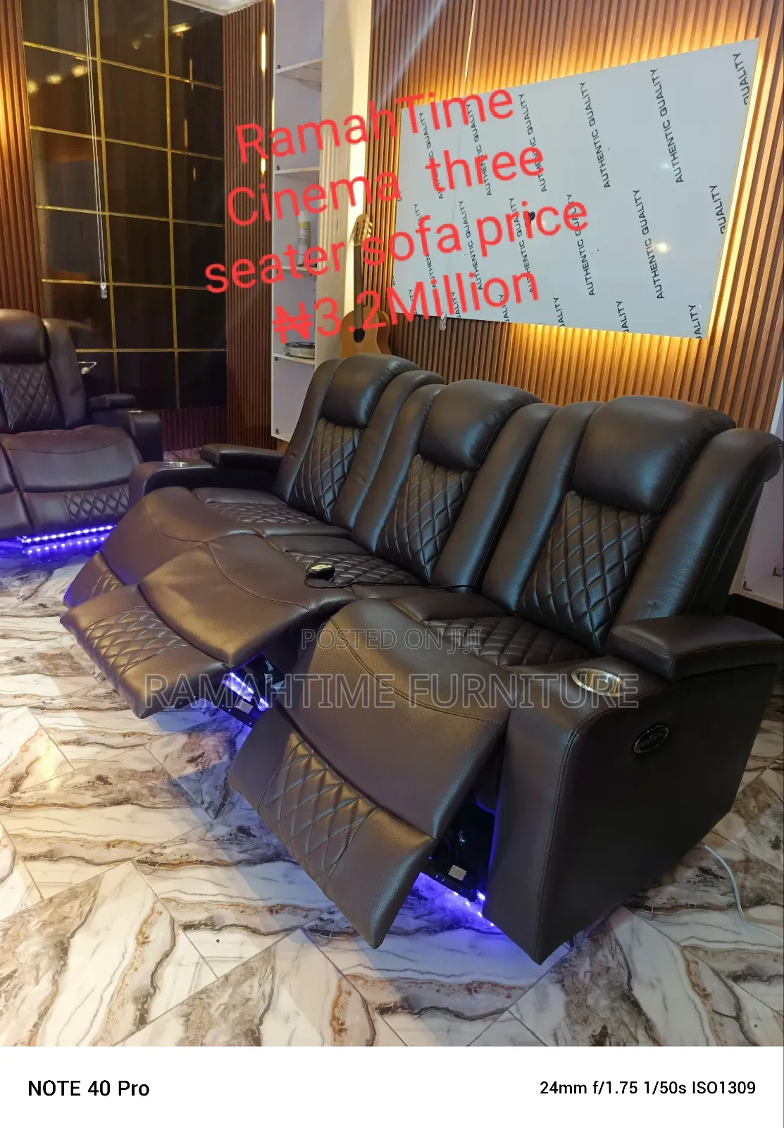 Three Seater Electric Home Theater Cinema Chairs