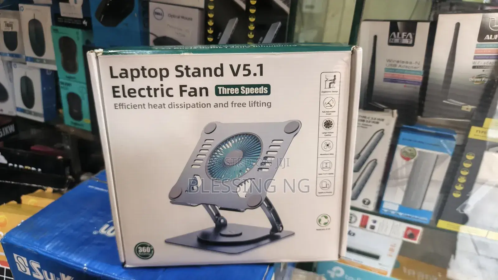 Laptop Stand V5. 1 Electric Fan