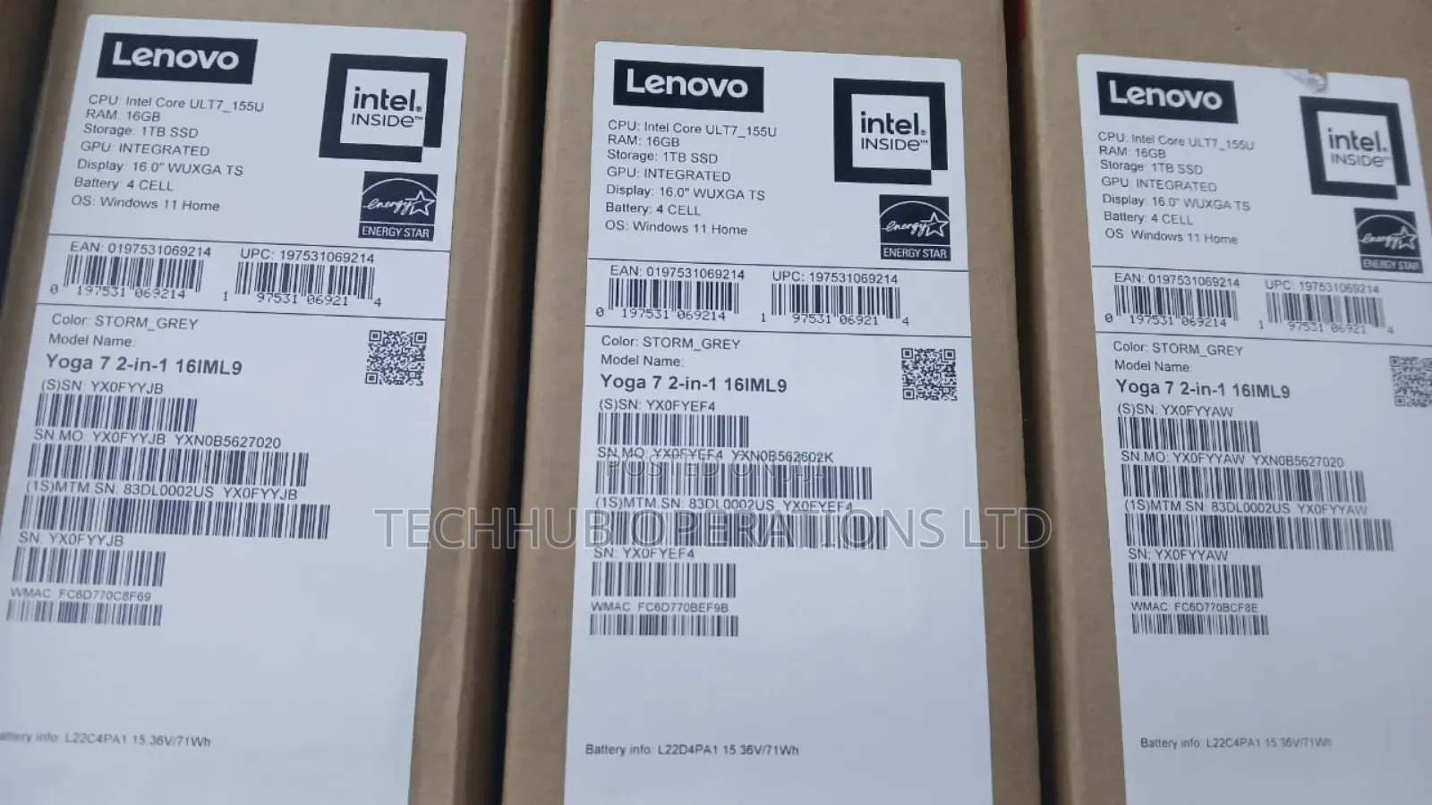 New Laptop Lenovo Yoga 7i 16GB Intel Core Ultra 7 SSD 1T