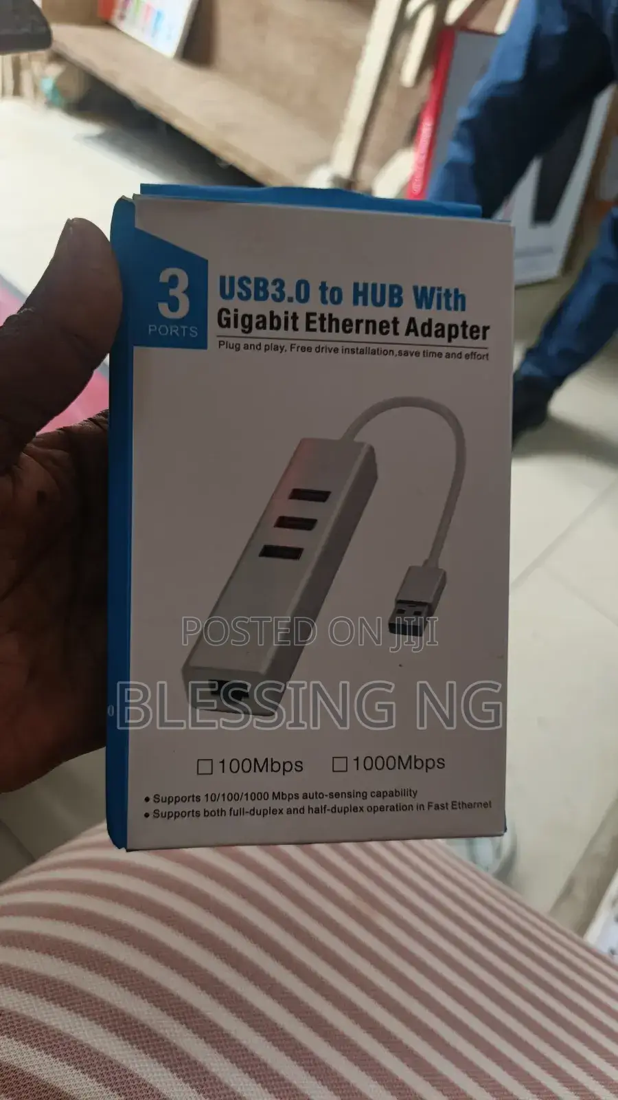 Usb. 3.0 to Hub With Gigabit Ethernet Adapter