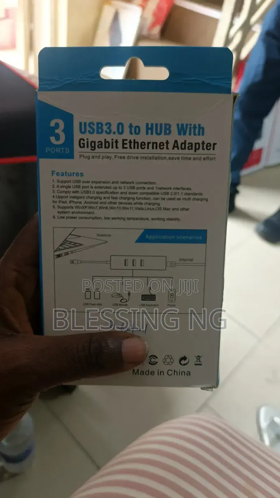 Usb. 3.0 to Hub With Gigabit Ethernet Adapter
