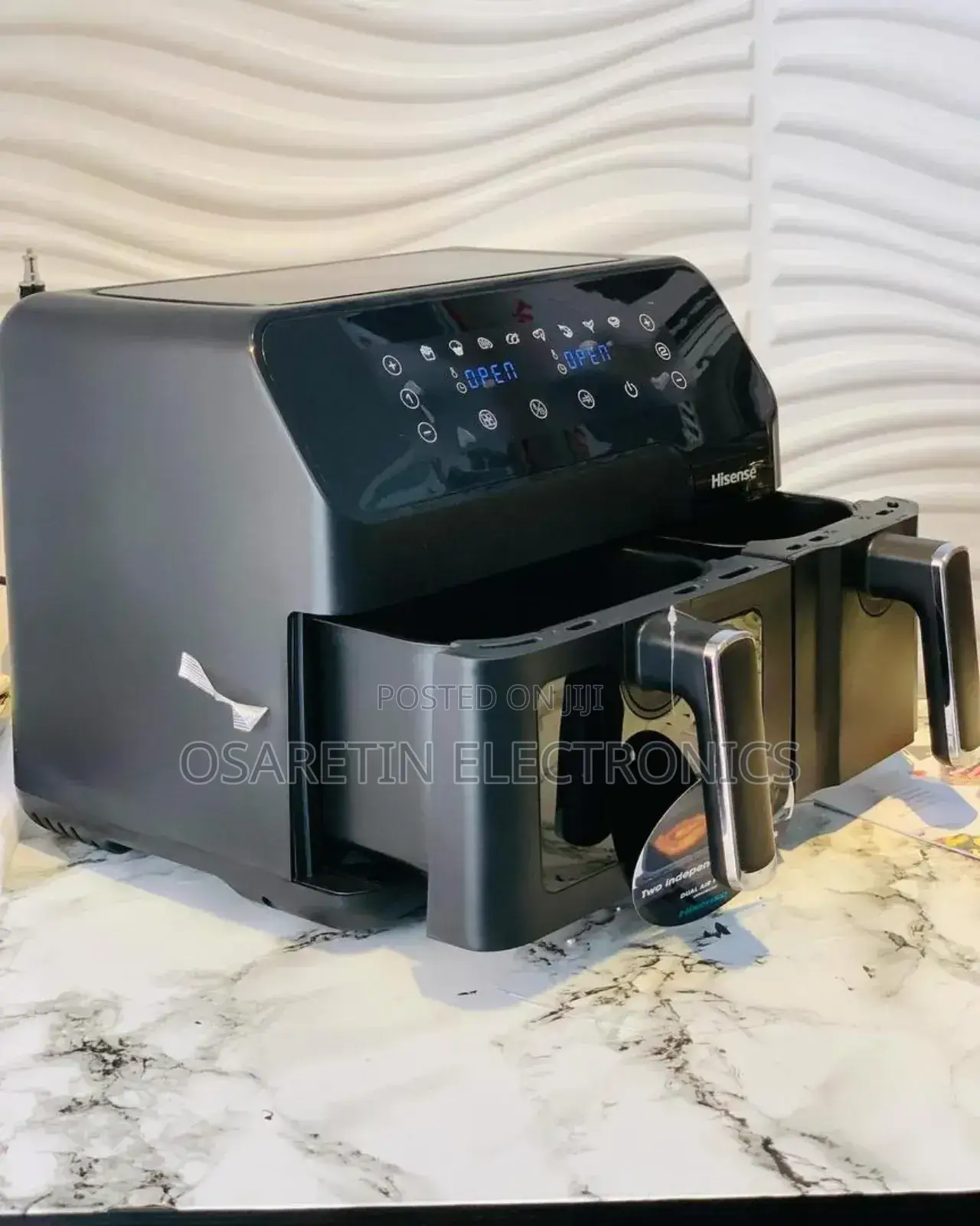 Hisense Air Fryer 2 in 1, 4l + 4l With One Year Warranty
