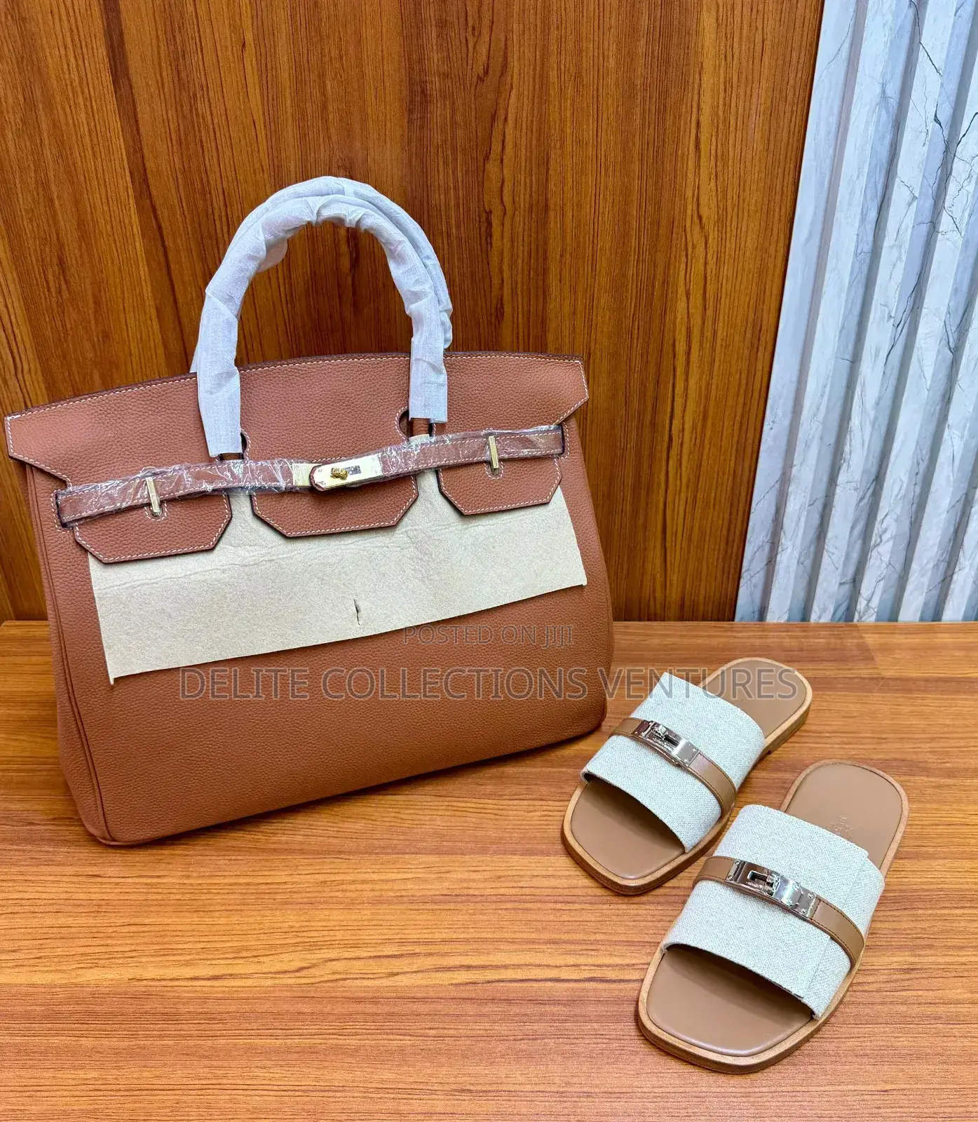 Hermès Birkin 40 Inspired Leather Bag. Original Leather