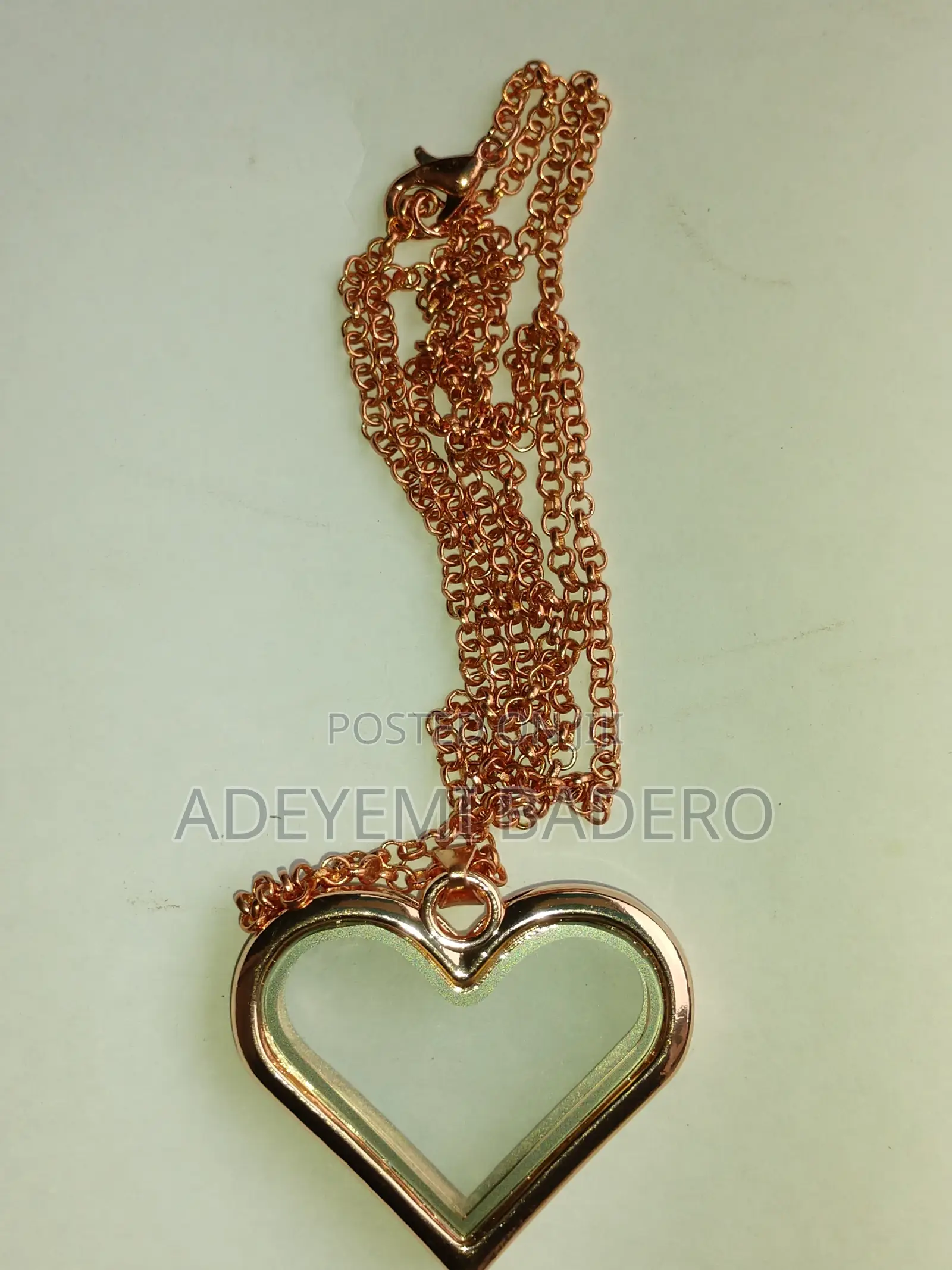 Heart Shaped Gold Plated Locket With Chain