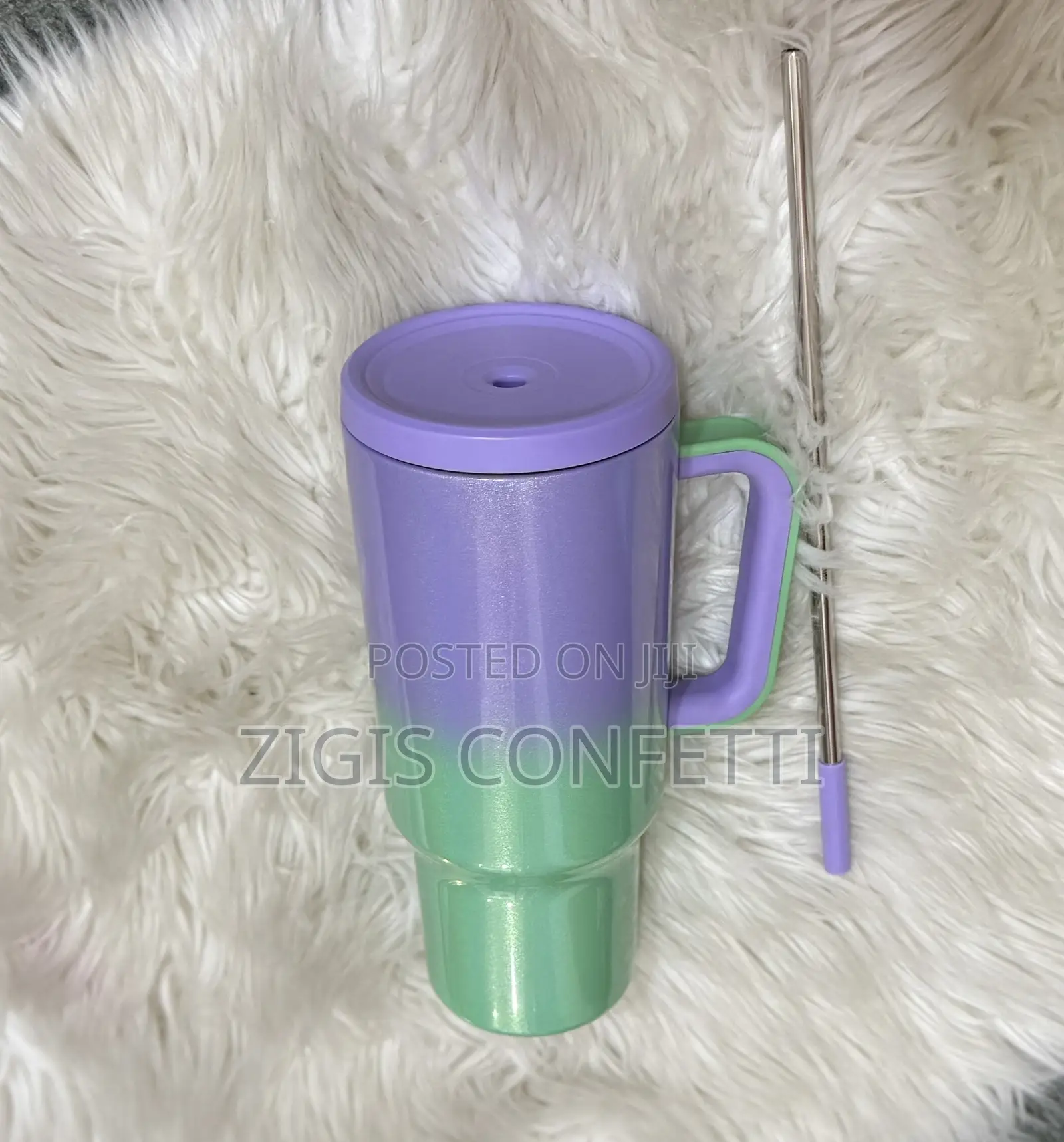 Thermal Mug With Straw and Handle Quencher Tumbler Travel Mug