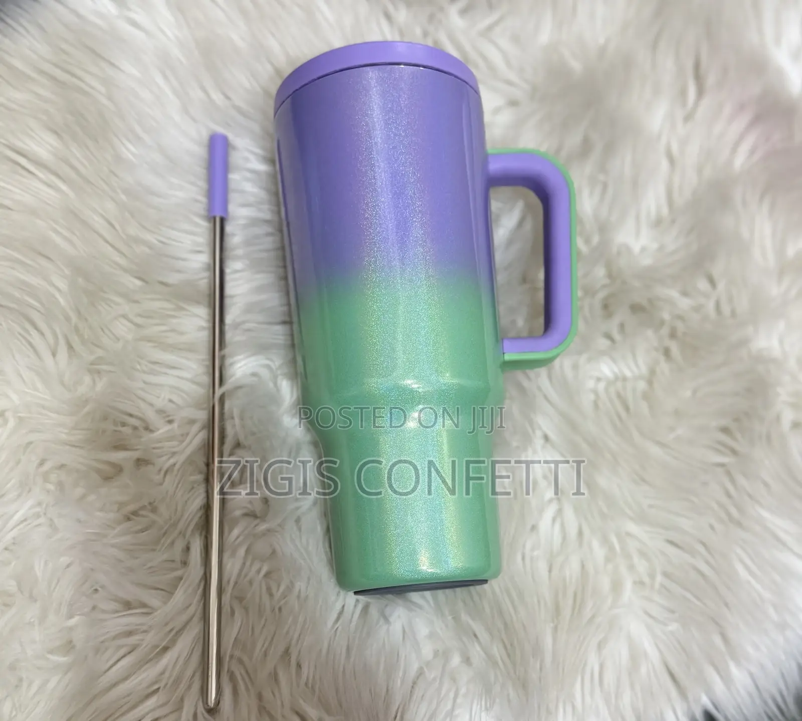 Thermal Mug With Straw and Handle Quencher Tumbler Travel Mug