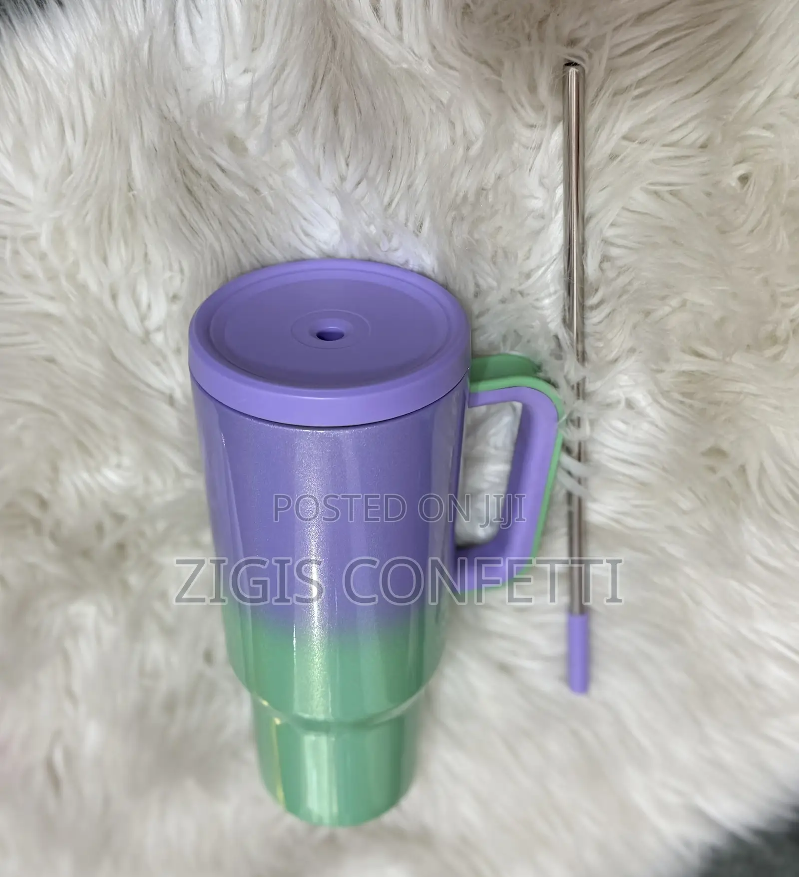 Thermal Mug With Straw and Handle Quencher Tumbler Travel Mug