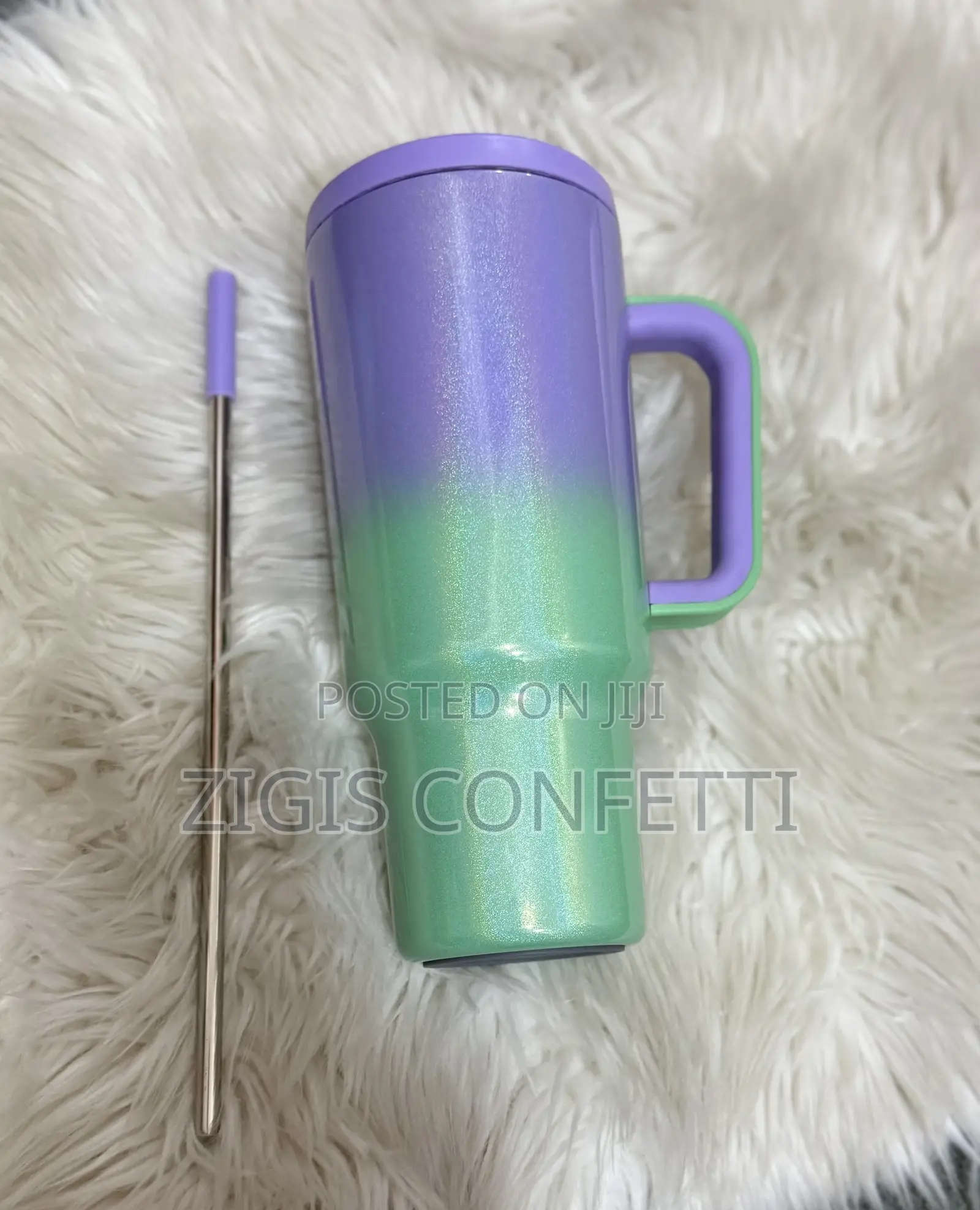 Thermal Mug With Straw and Handle Quencher Tumbler Travel Mug