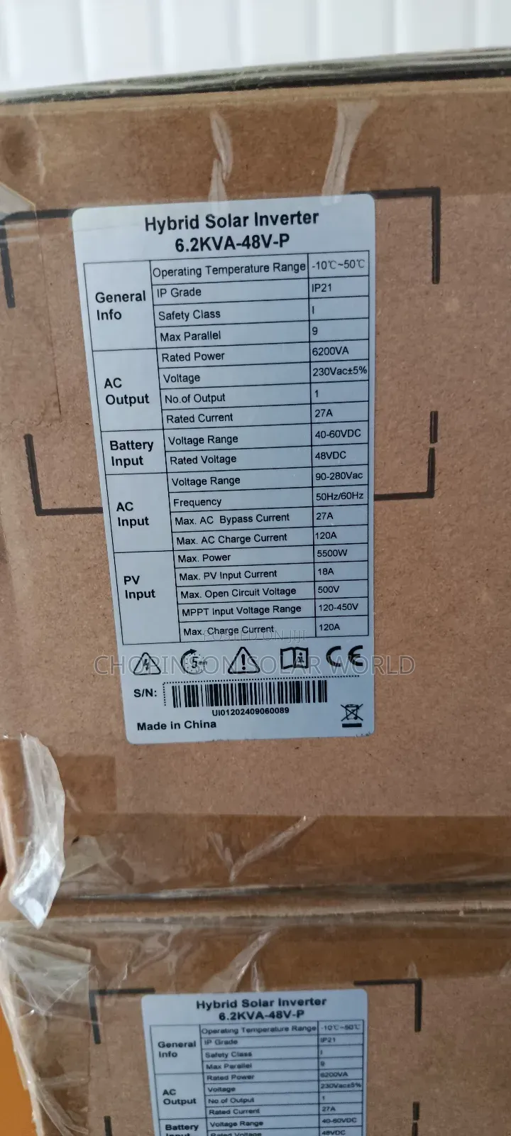 Solar Energy Luxus Hybrid Inverter 6.2kva/48votts Advance