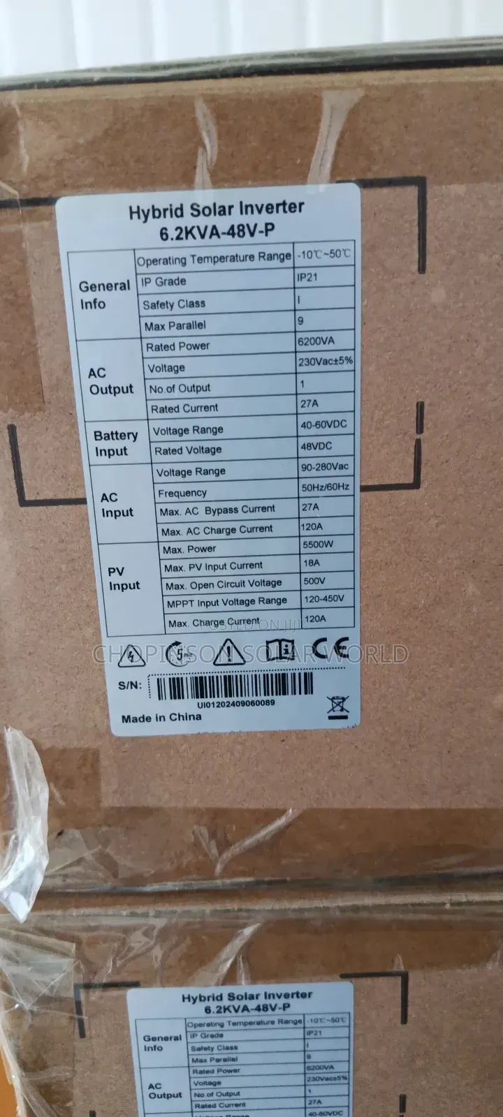 Solar Energy Luxus Hybrid Inverter 6.2kva/48votts Advance