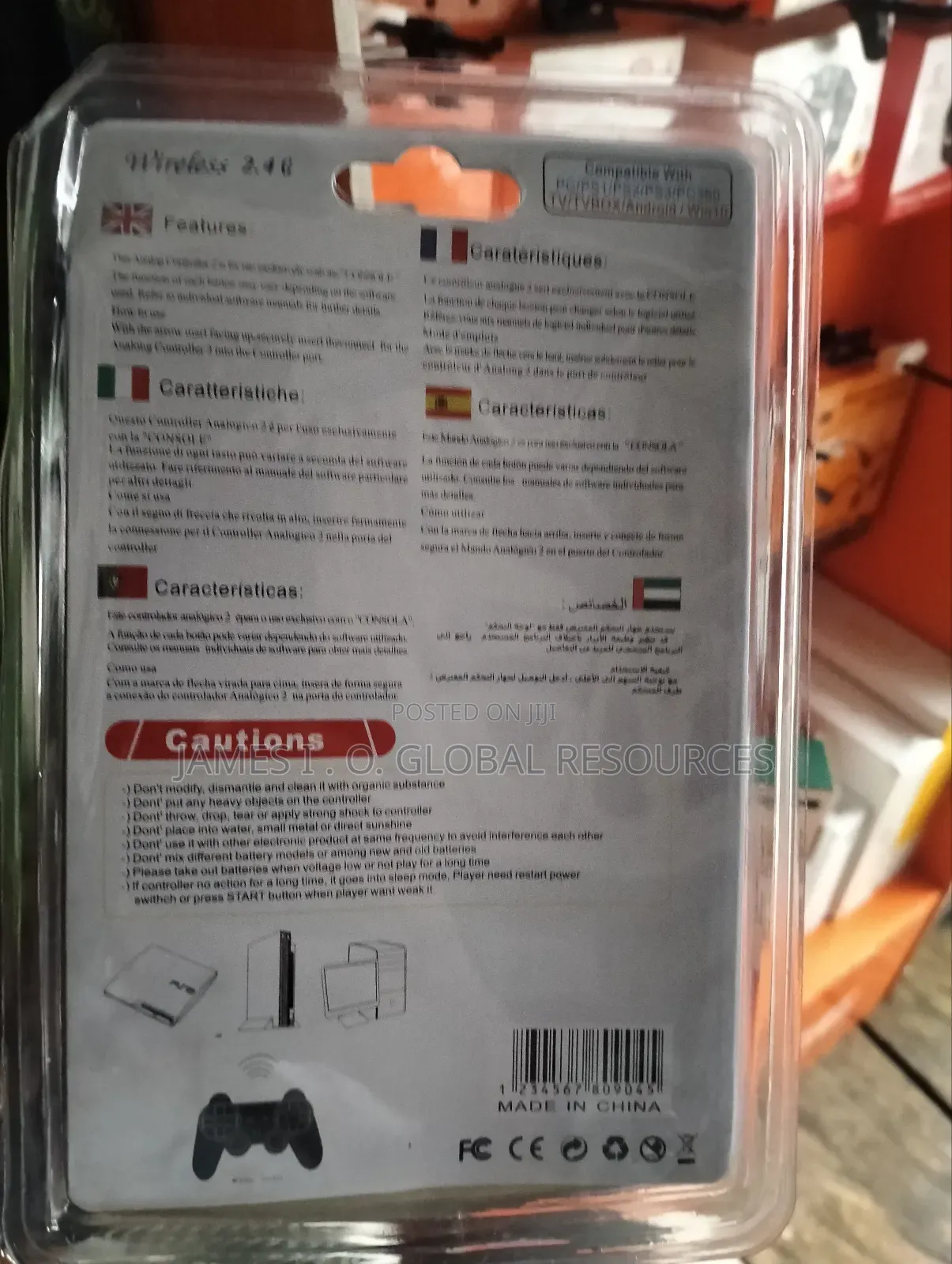 Single Wireless Game Pad 6 in 1