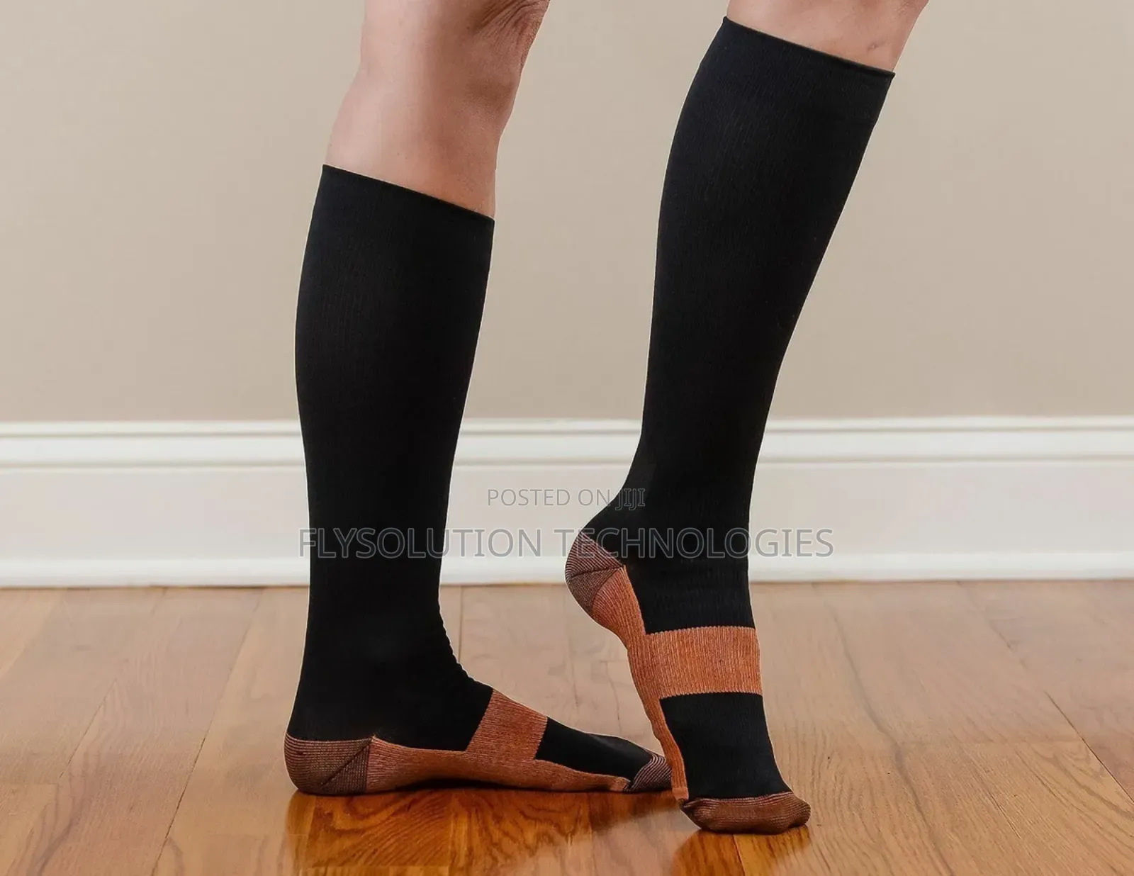 Miracle Copper Anti Fatigue Compression Socks for Travels - Black