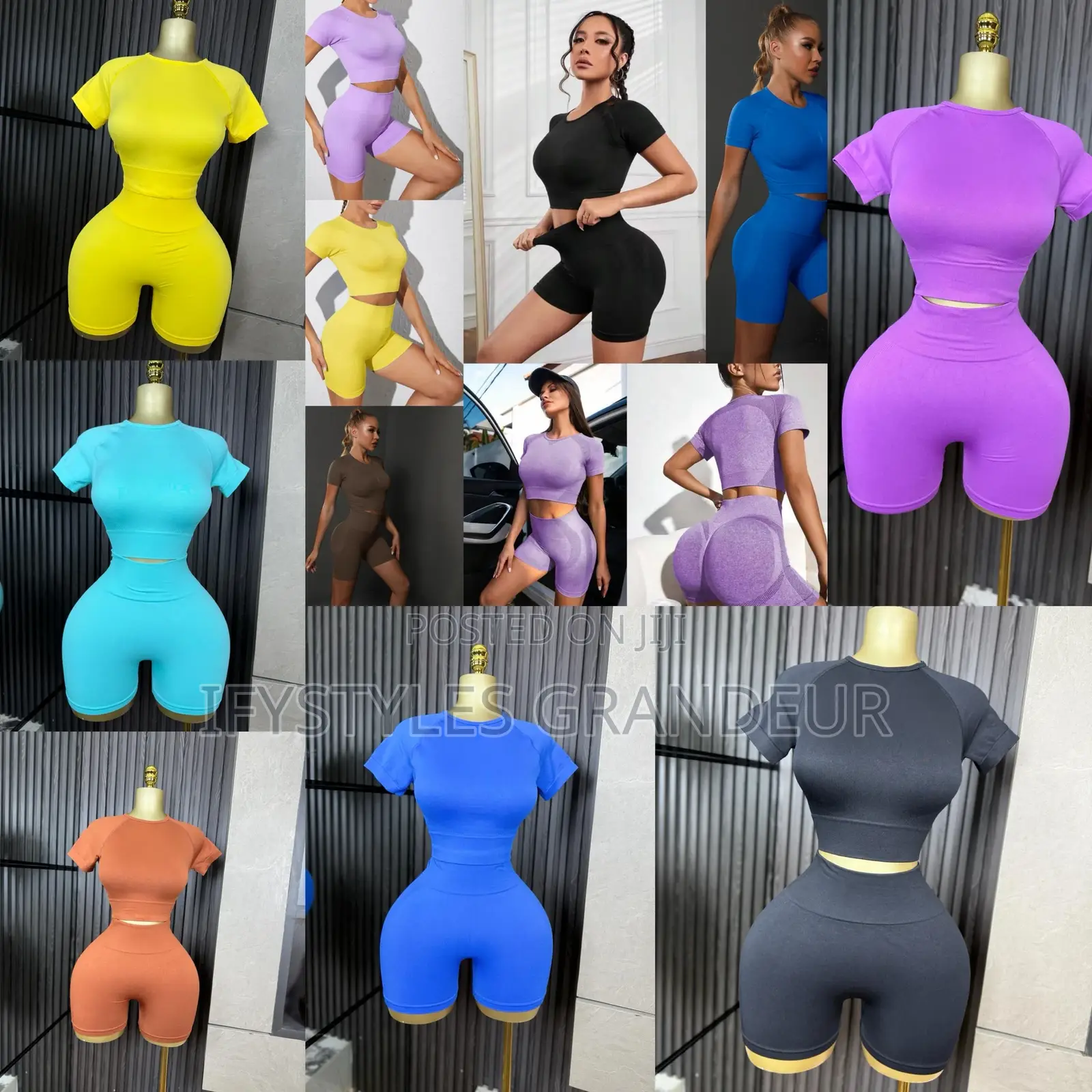 Round Neck Super Thick Scrunchies High Waist 2 Pieces Set