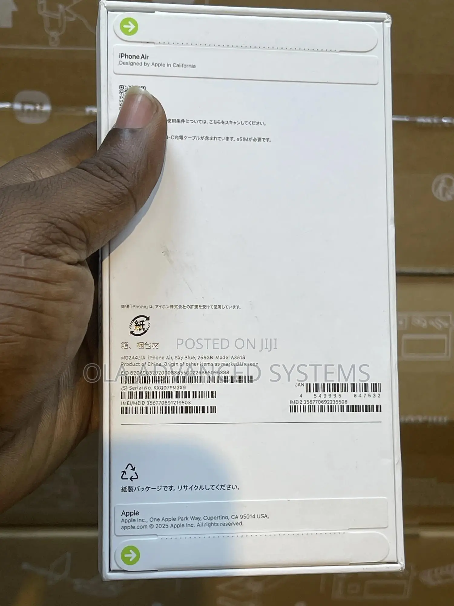 New Apple iPhone Air 256 GB Blue