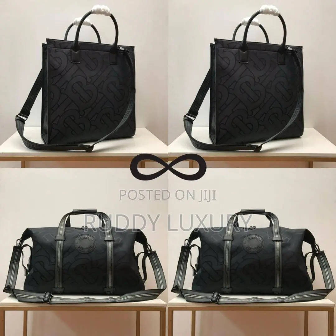 Burberry Monogram Jacquard Tote Duffle Bag Combo – Premium Luxury