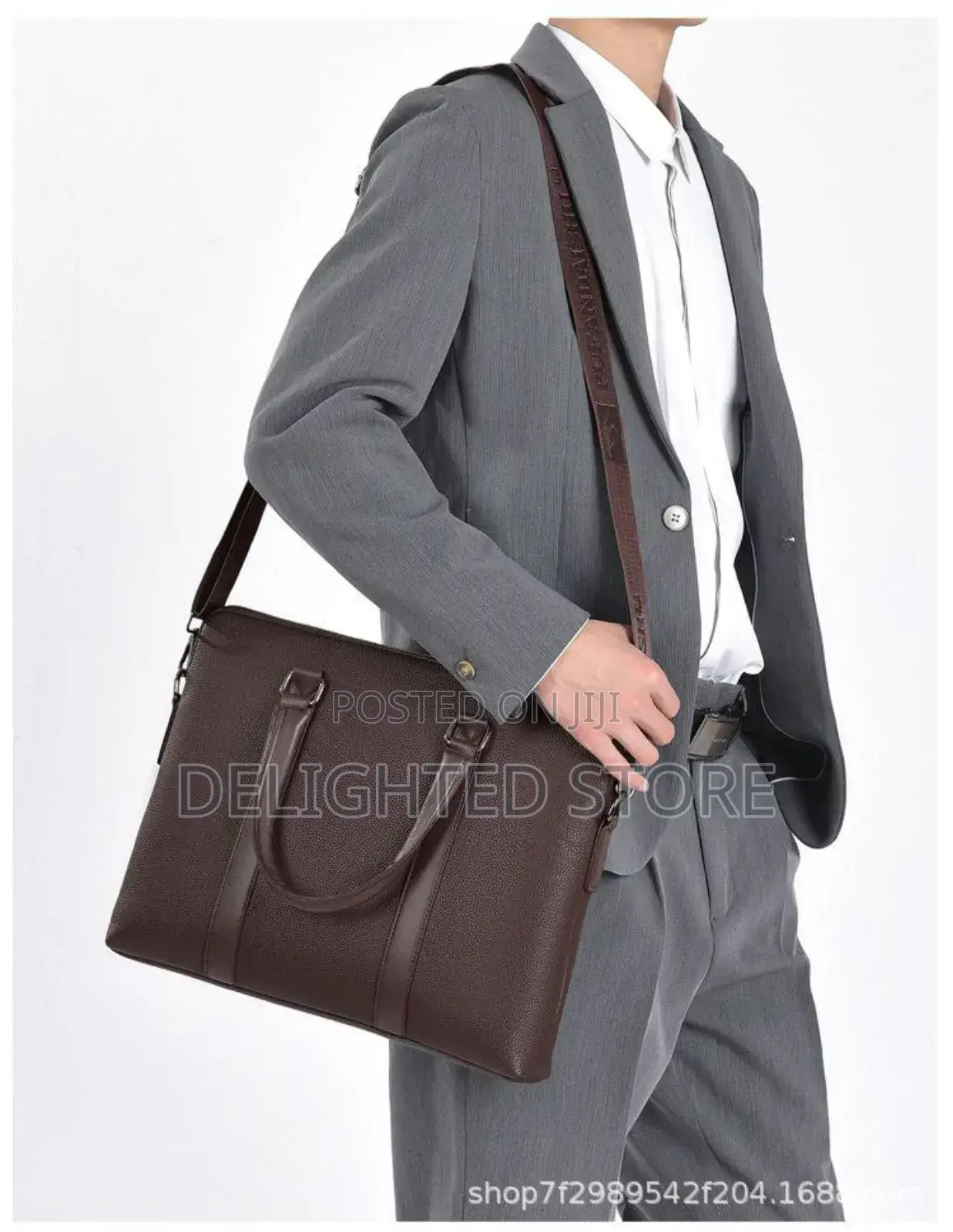 Luxurious Genuine Leather Forever Men Shoulder Office/Laptop Bag