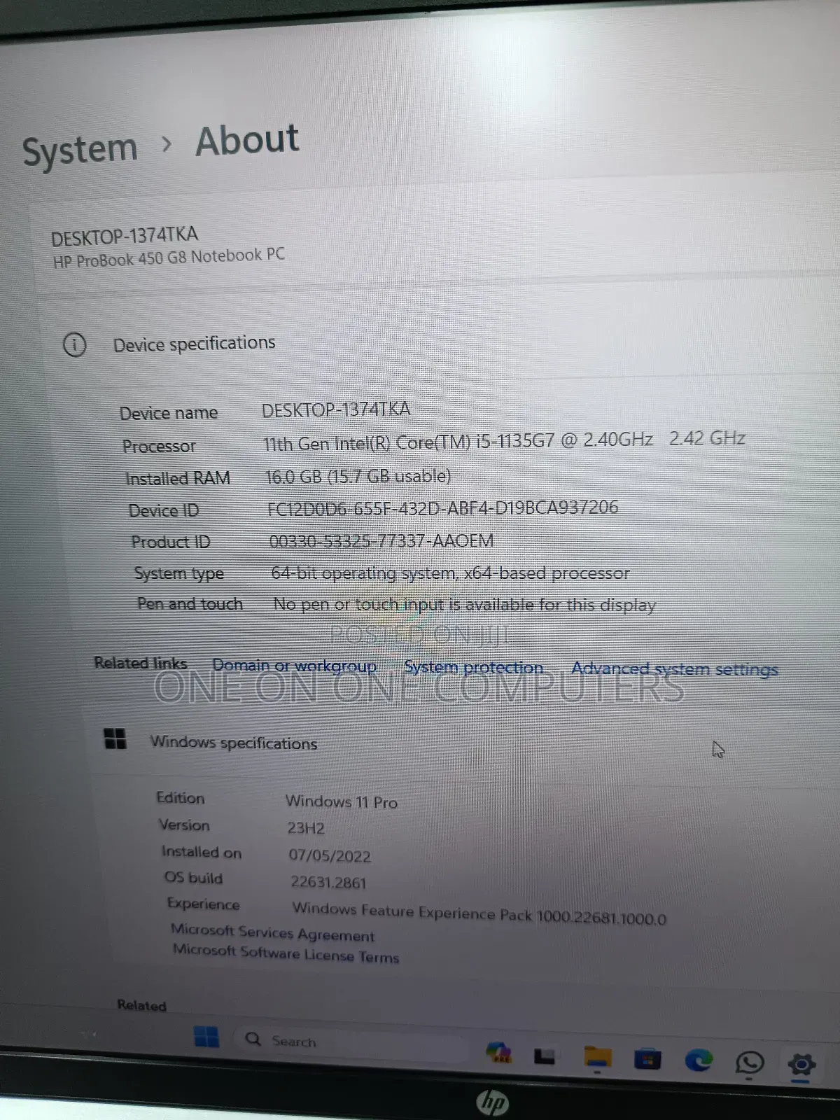 Laptop HP ProBook 450 G8 16GB Intel Core I5 SSD 256GB