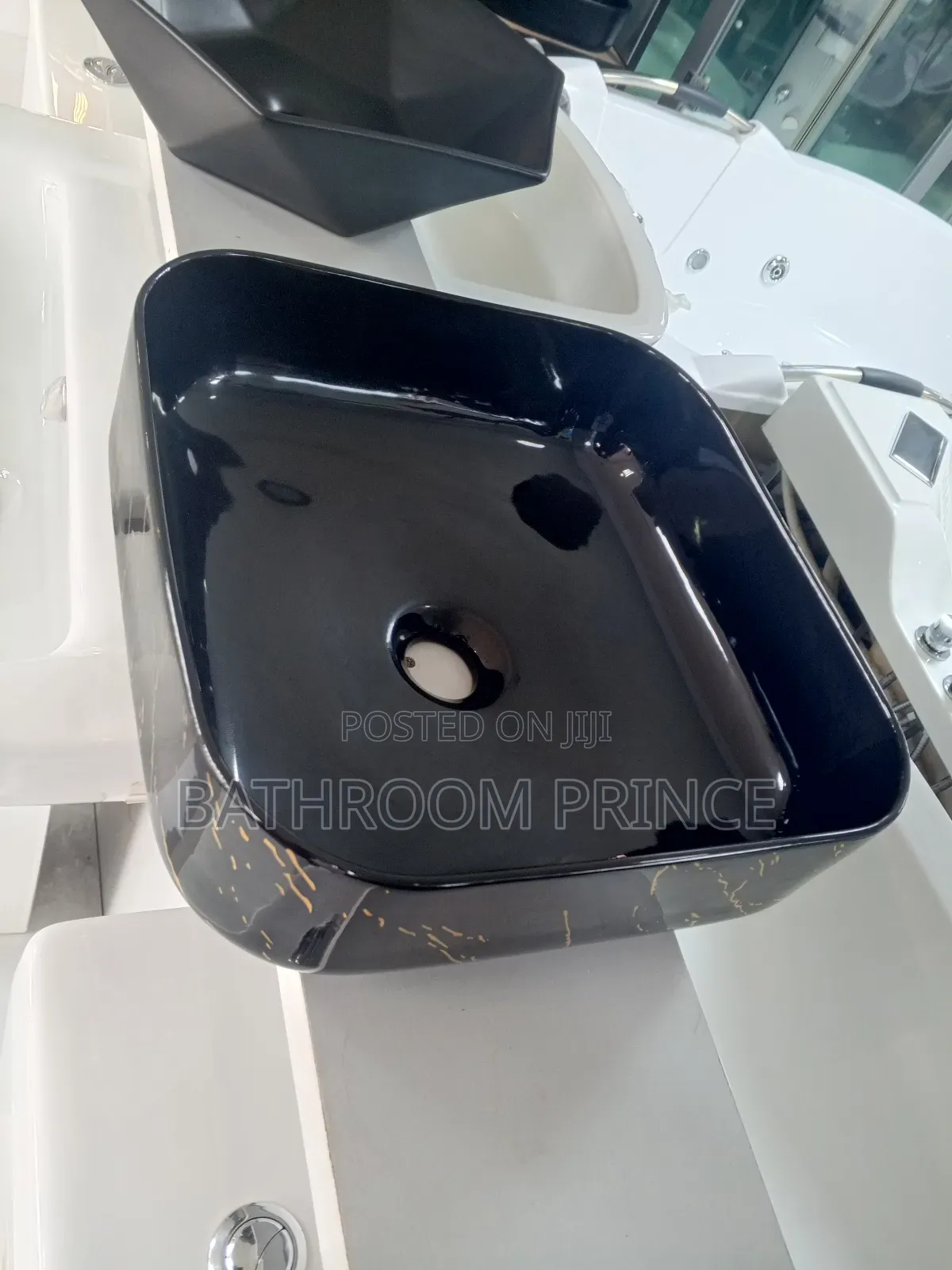 Black Design Countertop Basin