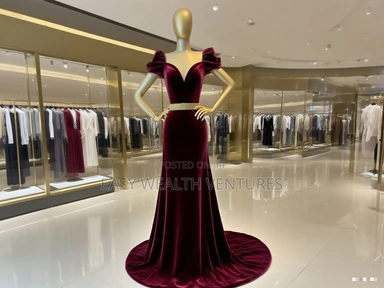 Full Body Female Mannequin Gold Painted Finish BBL Curvy Silhouette