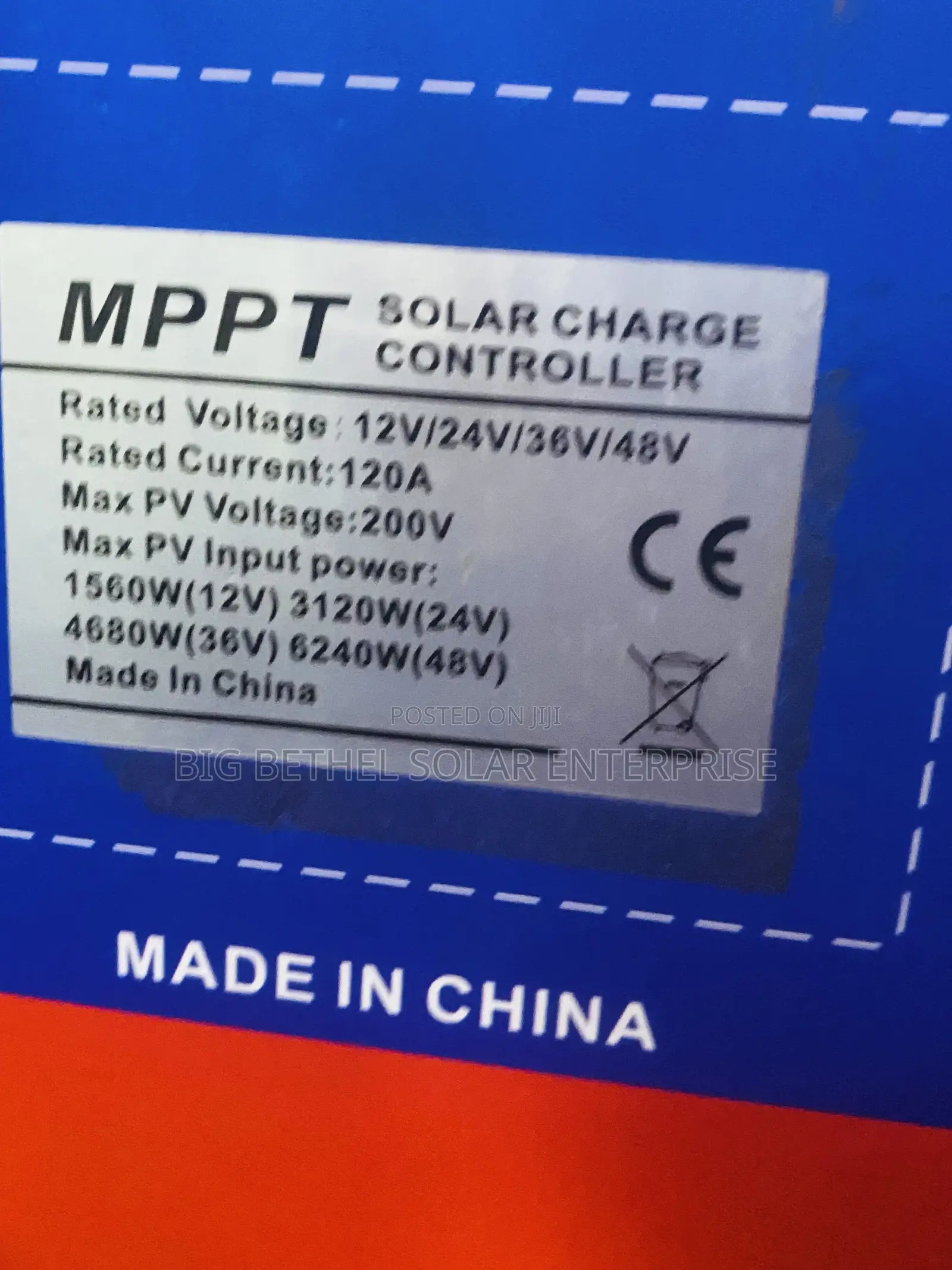 SMS 120ah 12/24/36/48v MPPT Solar Charger Controller
