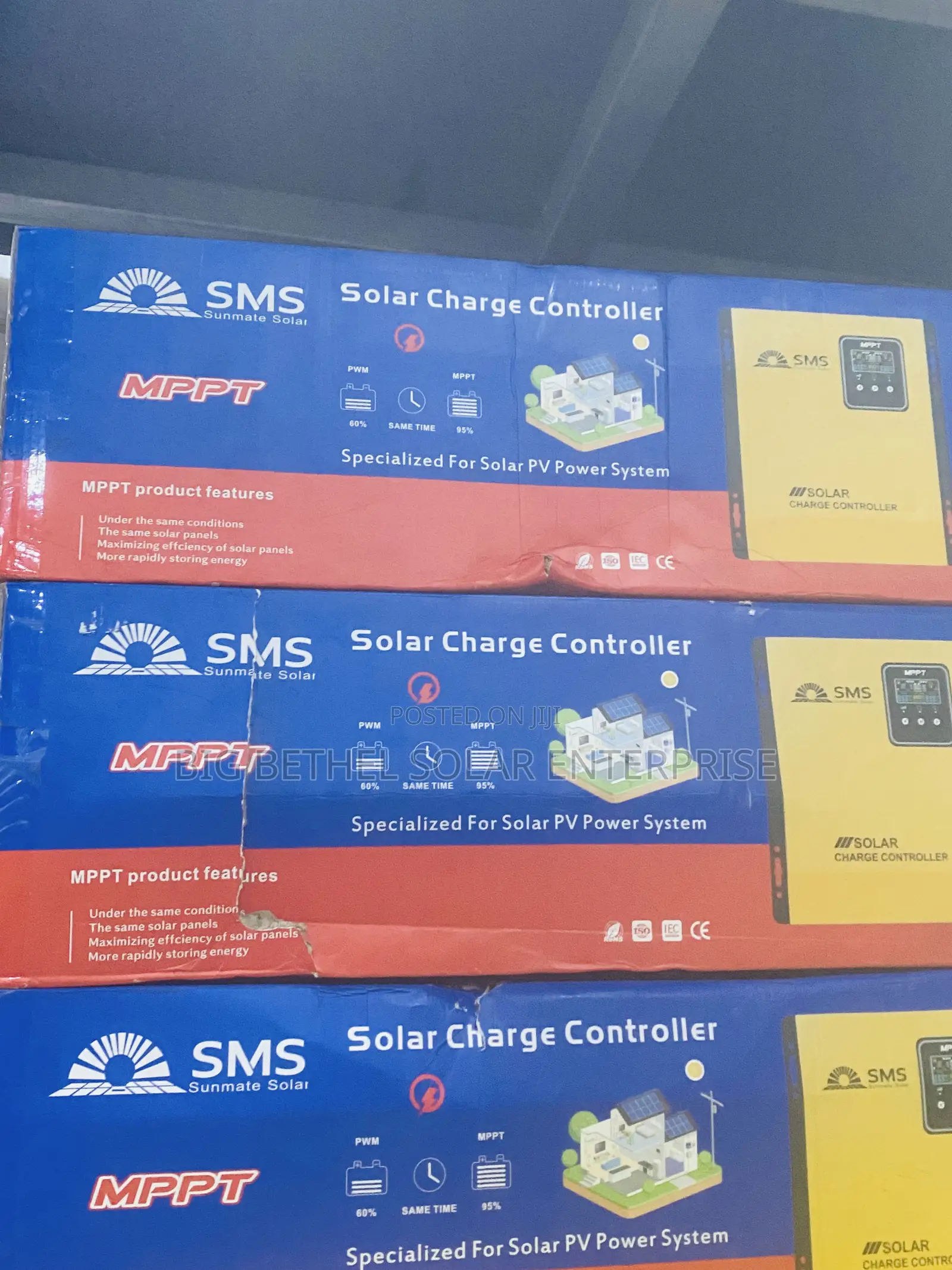 SMS 120ah 12/24/36/48v MPPT Solar Charger Controller