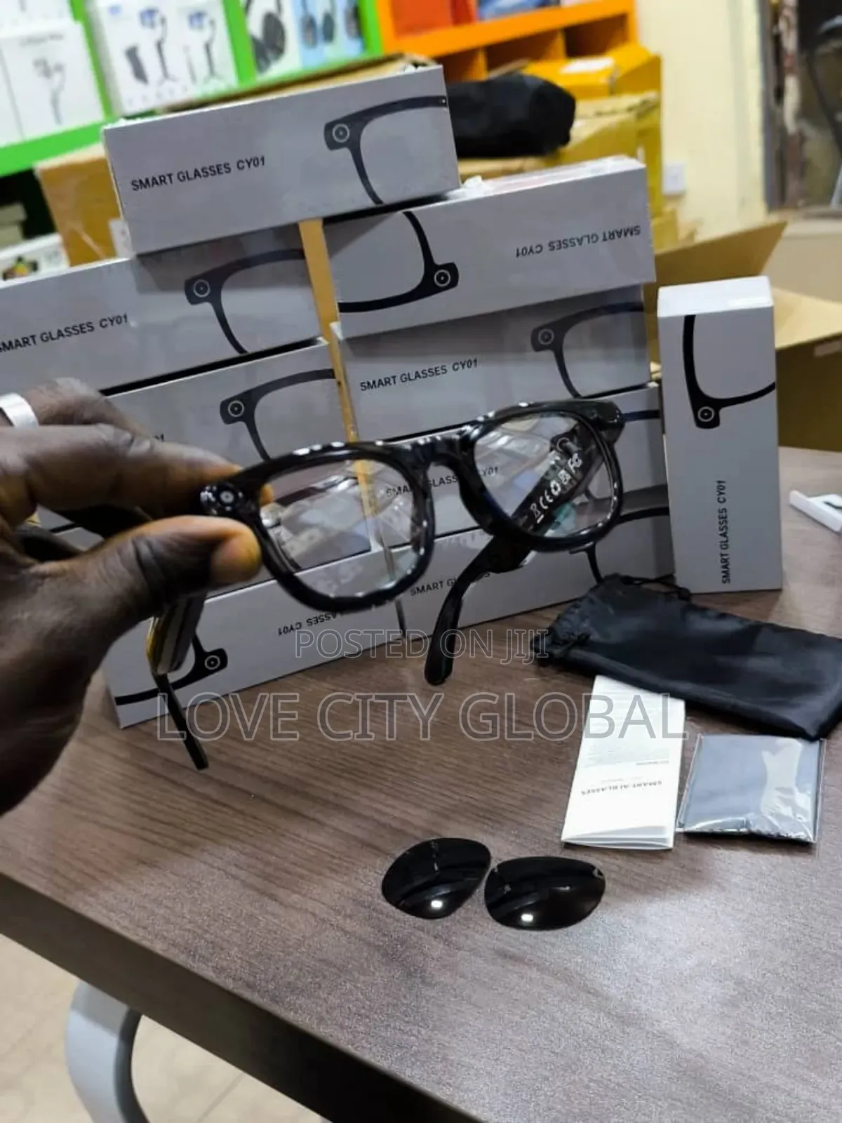 Cy01 Ai Smart Glass 12mp Hd Camera Video Chatgpt Call Music, 2 Lens