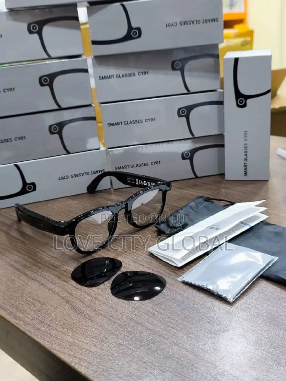 Cy01 Ai Smart Glass 12mp Hd Camera Video Chatgpt Call Music, 2 Lens