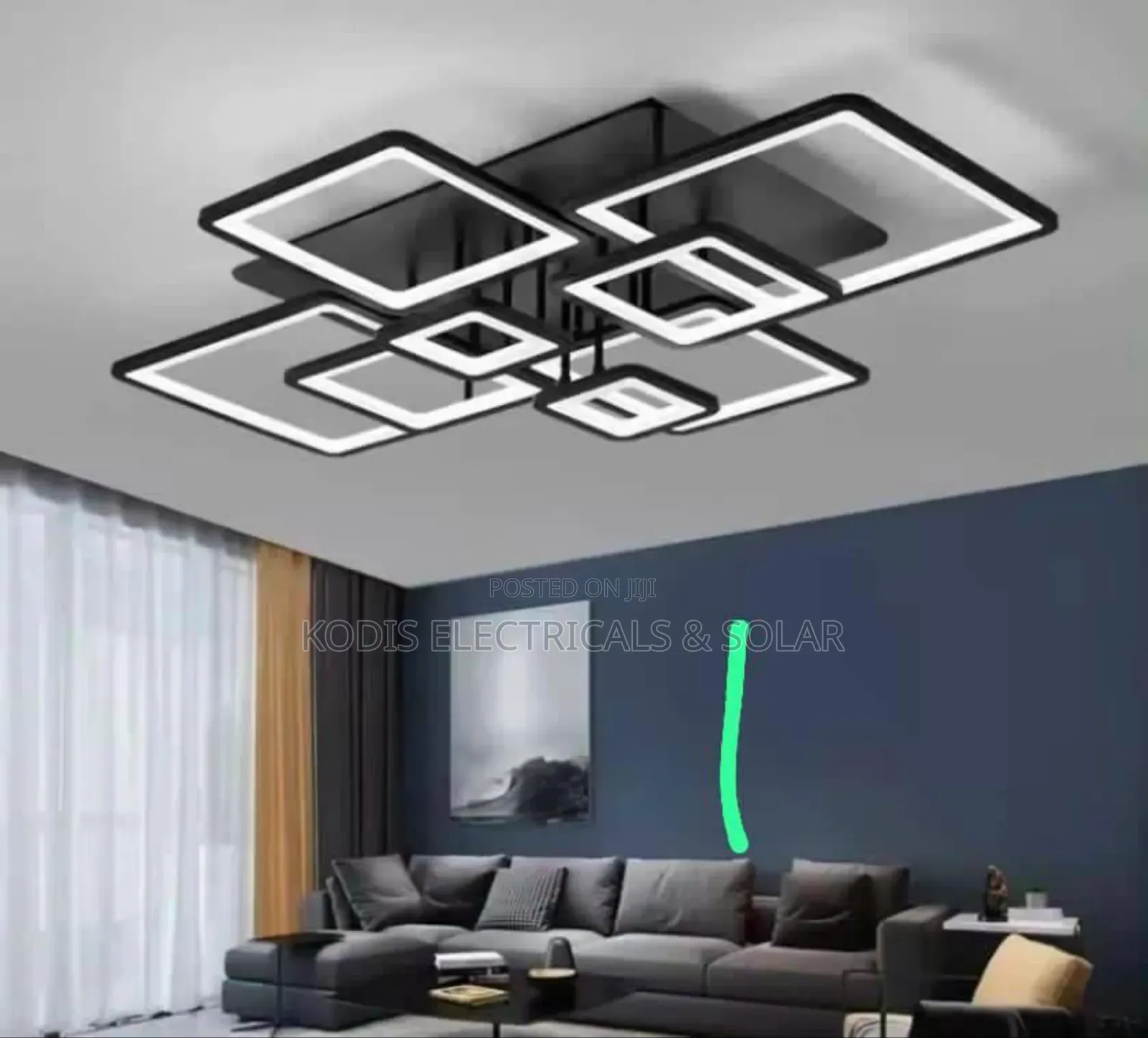Chandelier Ceiling Flush Lighting With Remote Control and Night Mode