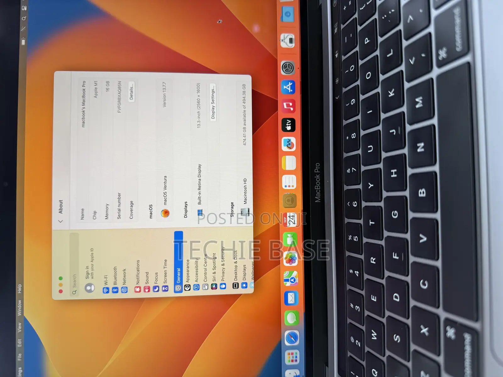Laptop Apple MacBook Pro 2020 M1 16GB Apple M1 SSD 512GB