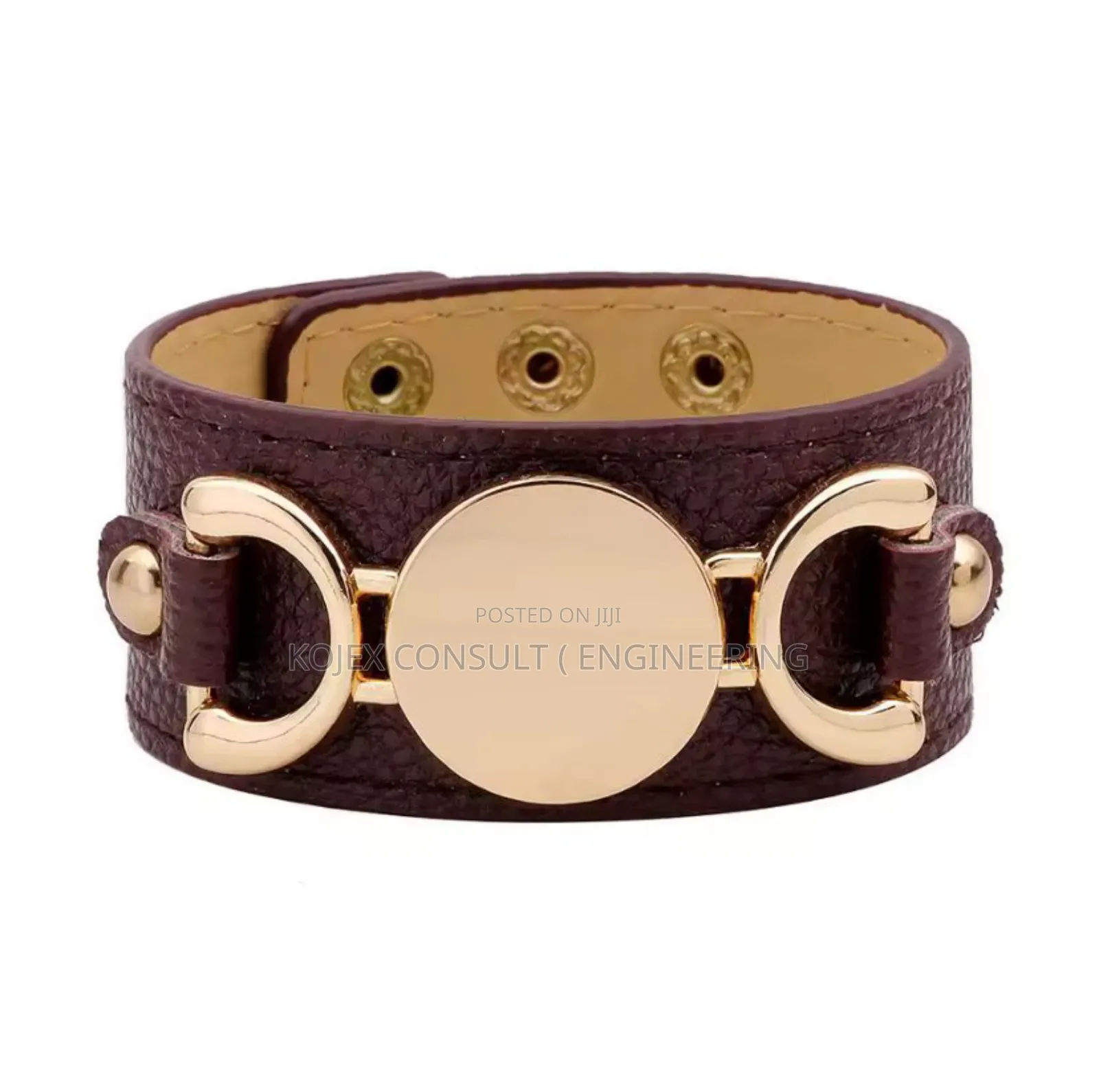 Kirykle 2025 Hot Selling Monogram Leather Cuff Bracelet