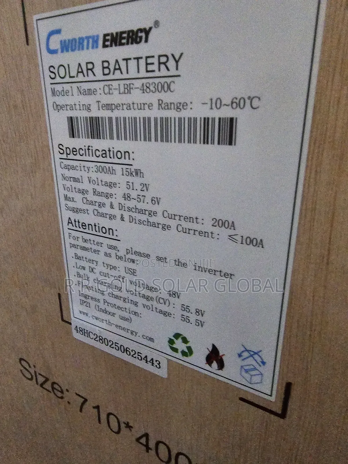 15kwh 51v Lithium Battery