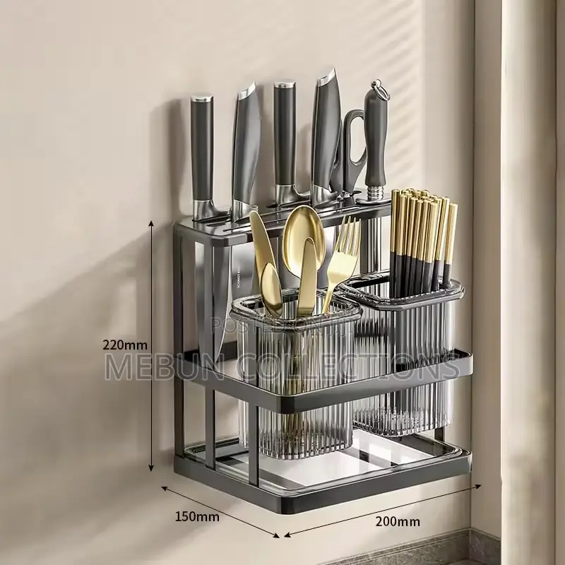 Wall Mounted Kitchen Knife And Cutlery Rack
