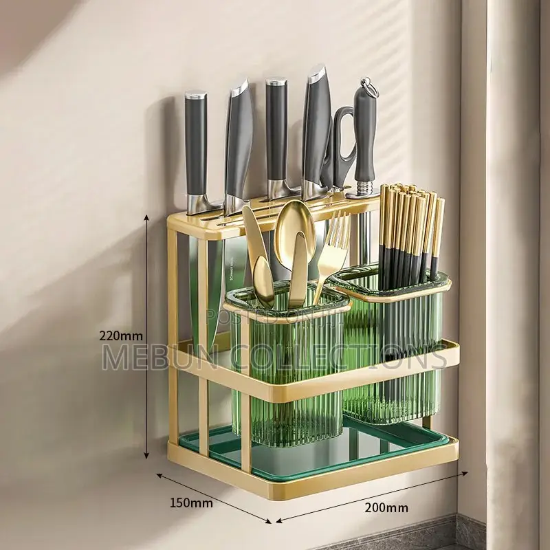 Wall Mounted Kitchen Knife And Cutlery Rack