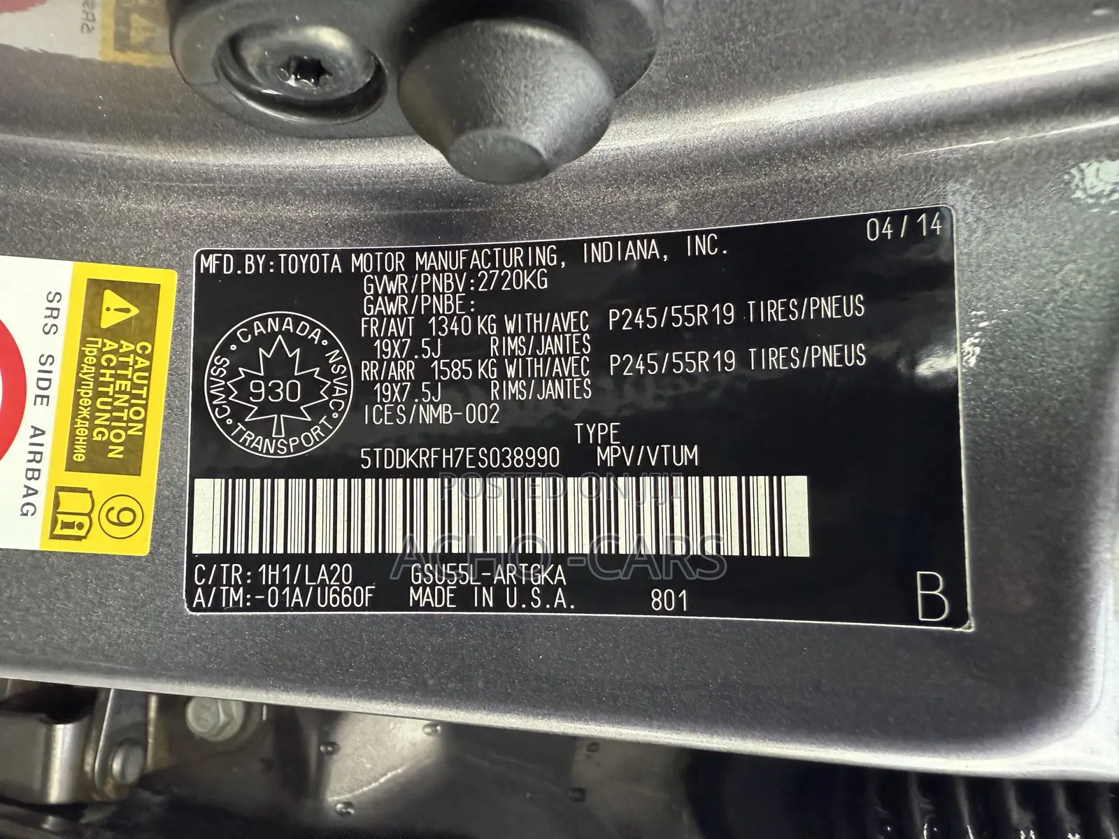 Toyota Highlander 2014 Gray