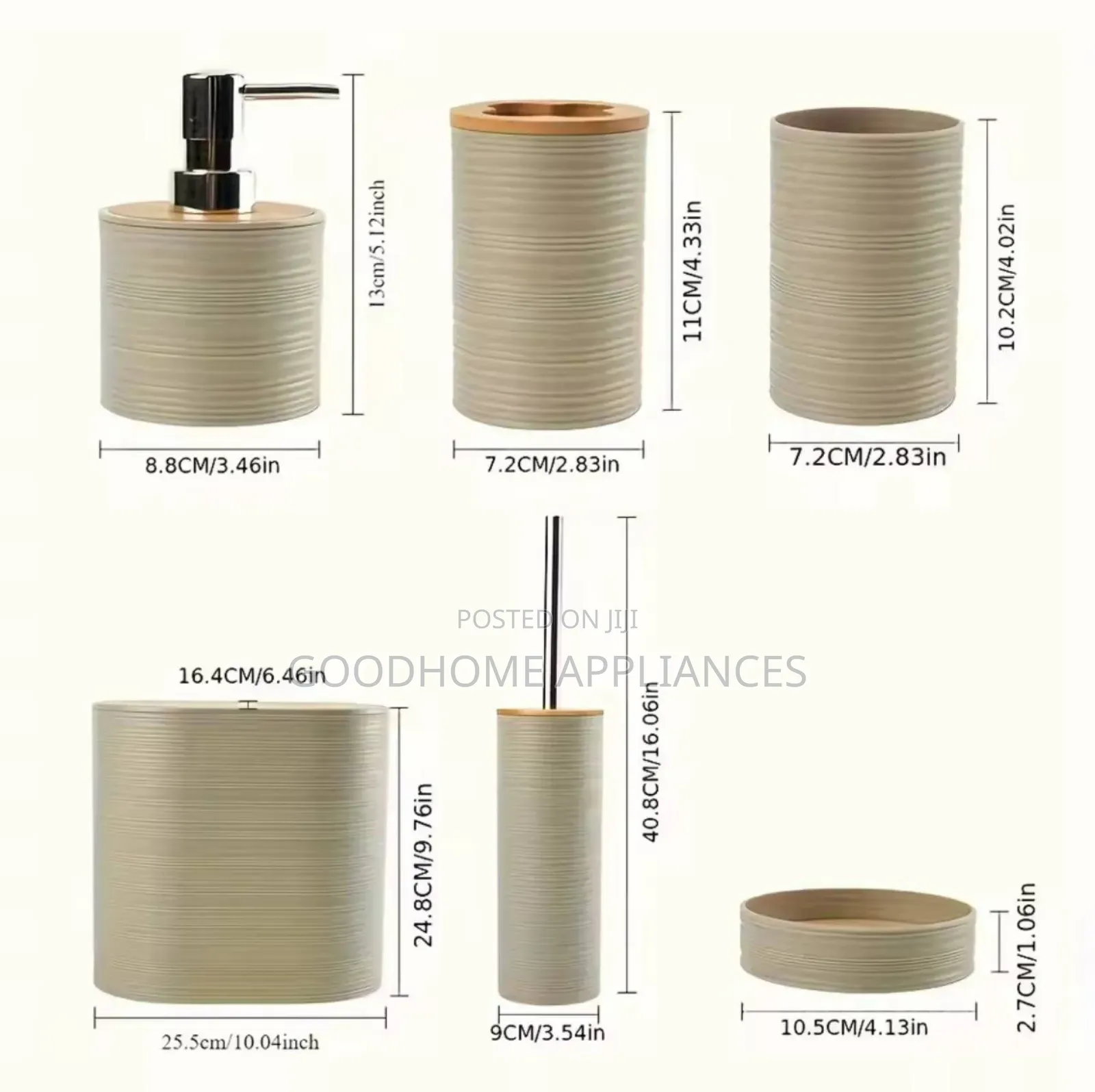 6pcs Set of Bathroom Accessories