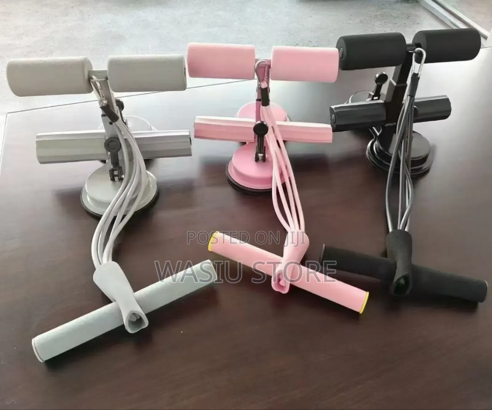 Adjustable Self Suction Sit Up Bars With Resistance Band