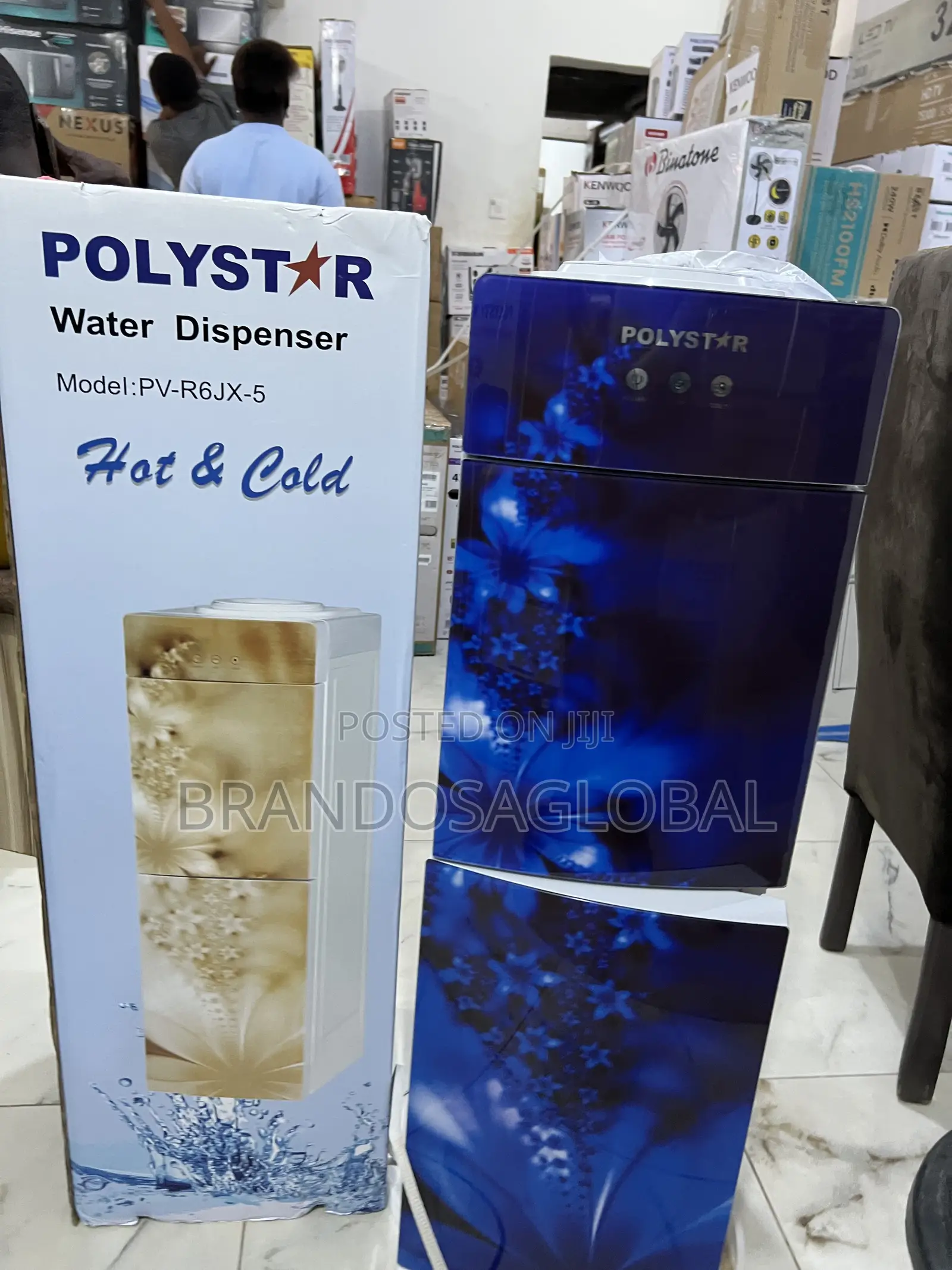 Polystar Pv-R6jx-5ffb Water Dispenser With Fridge Storage