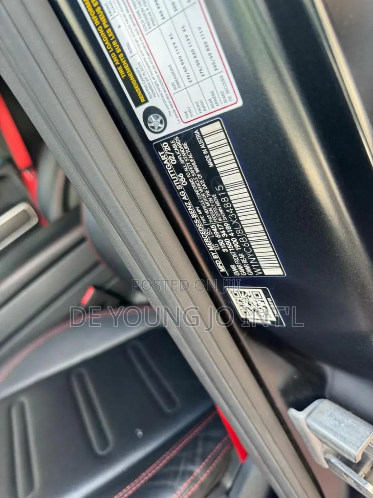 Mercedes-Benz G-Class Base G 550 AWD 2019 Black