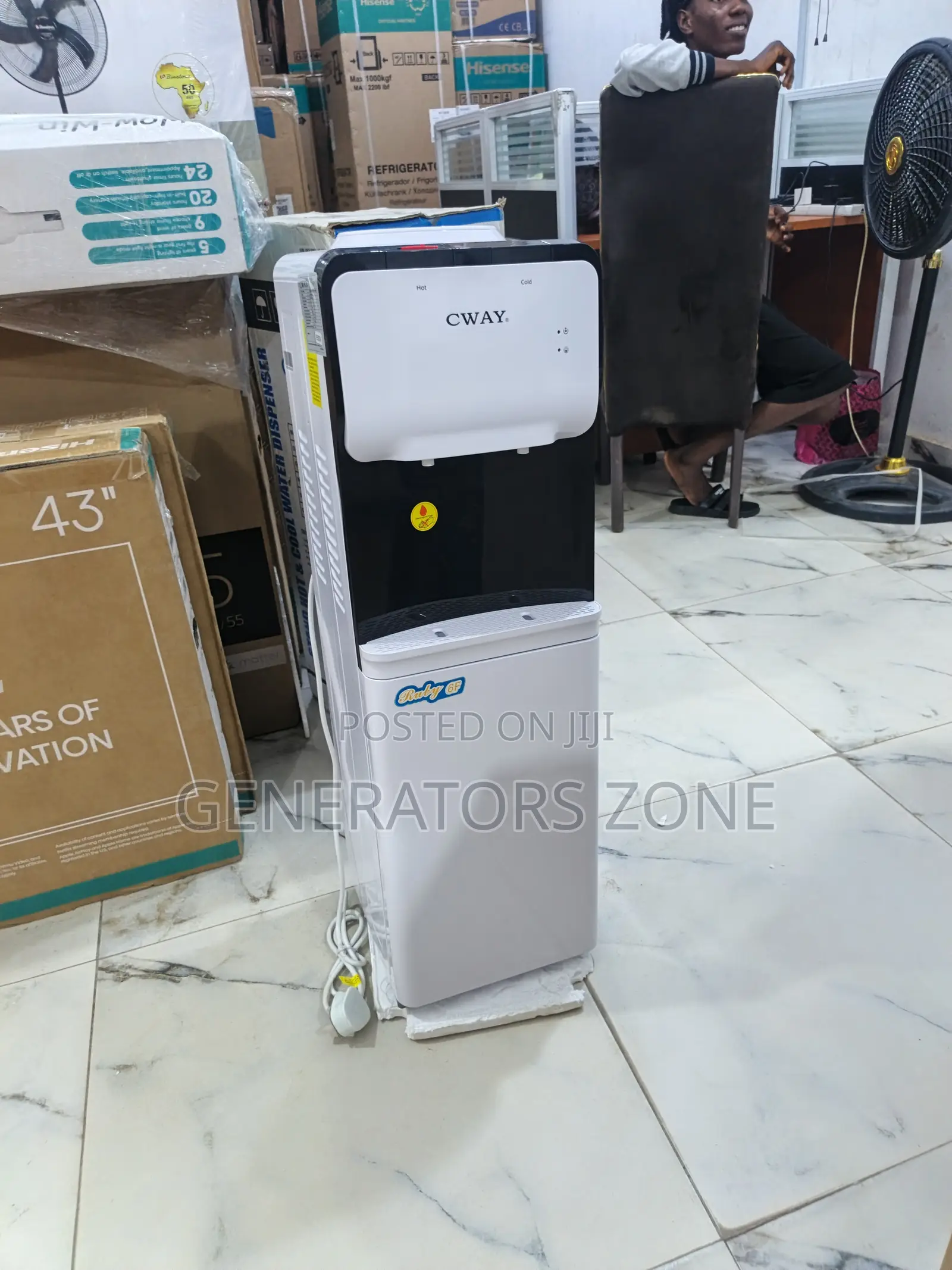 Cway Ylr2.0-5 Sleek Standing Water Dispenser With Fridge