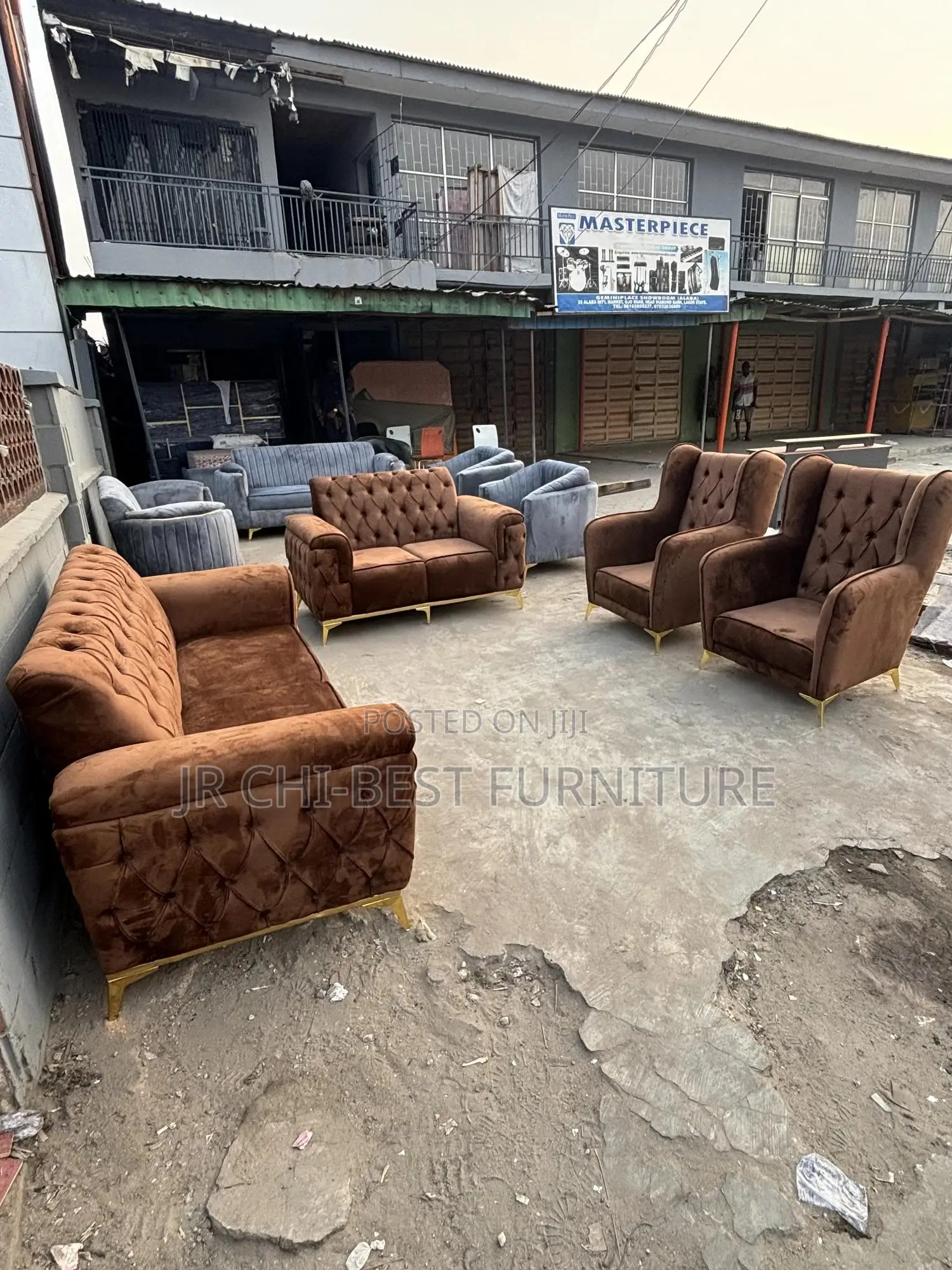 High Grade Padded Upholstered Sofa Fabric Chair