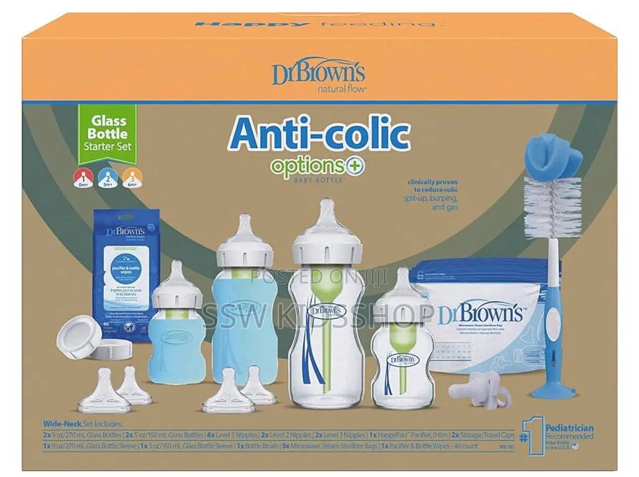 Dr Brown Antic-Colic Glass Bottle Set