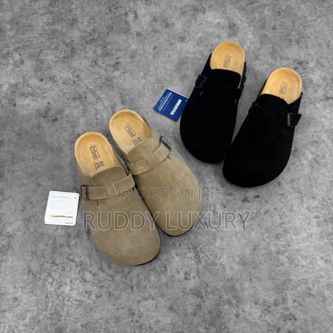 Birkenstock Boston Soft Footbed Suede Clogs – Mink/Tan Brown