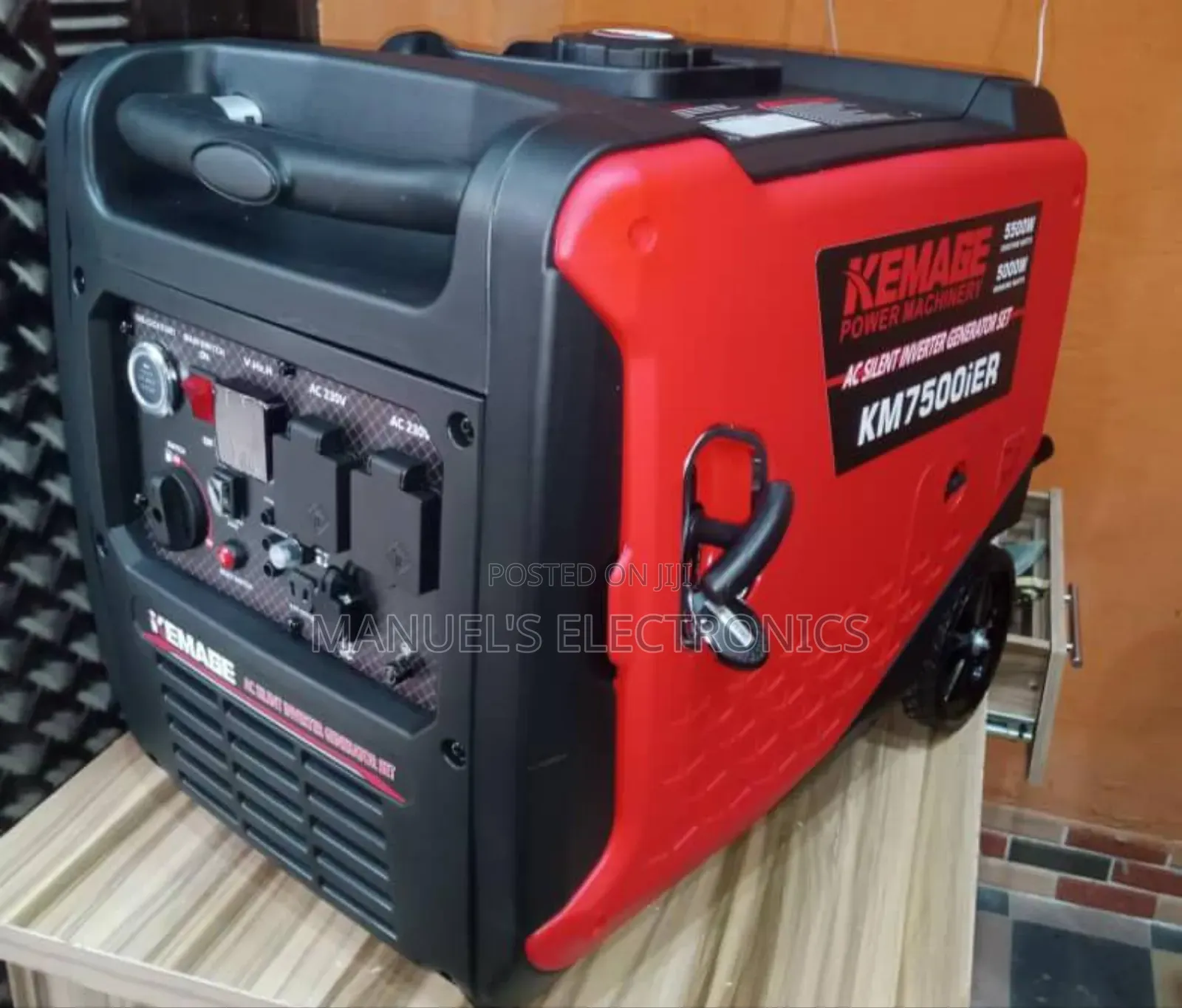 (5.5kva)Kemage Remote Control Inverter Soundproof Petrol Gen Low Fuel