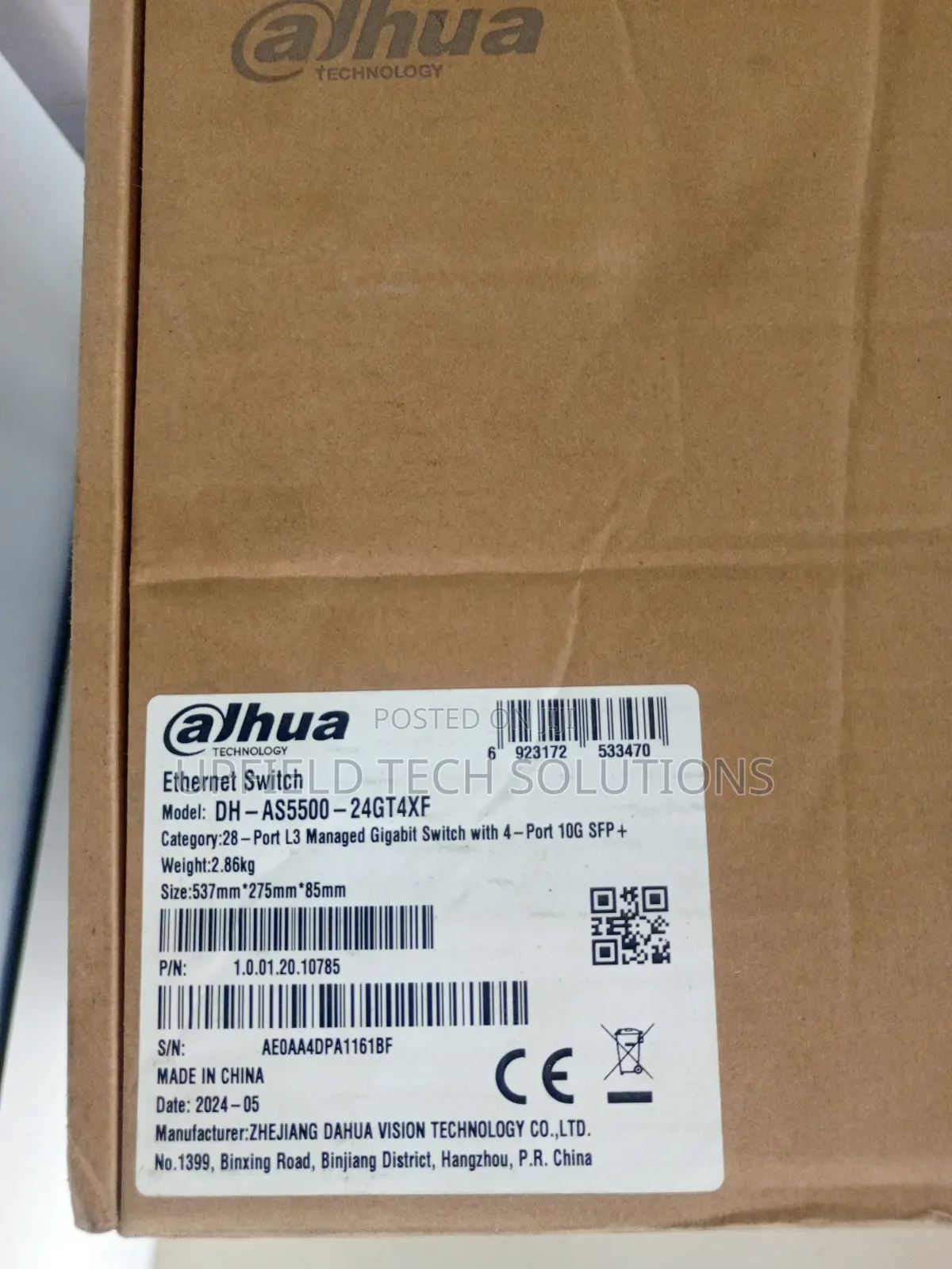 Dahua 24-Port Gigabit (Aggregation) Switch With 4 Sfp+