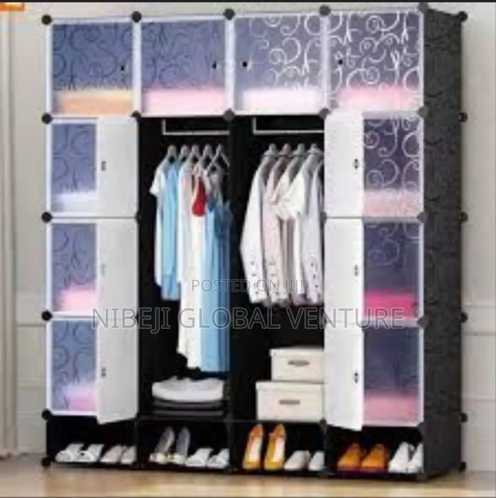 4pertition Plastic Wardrobe 
High Quality Wardrobe