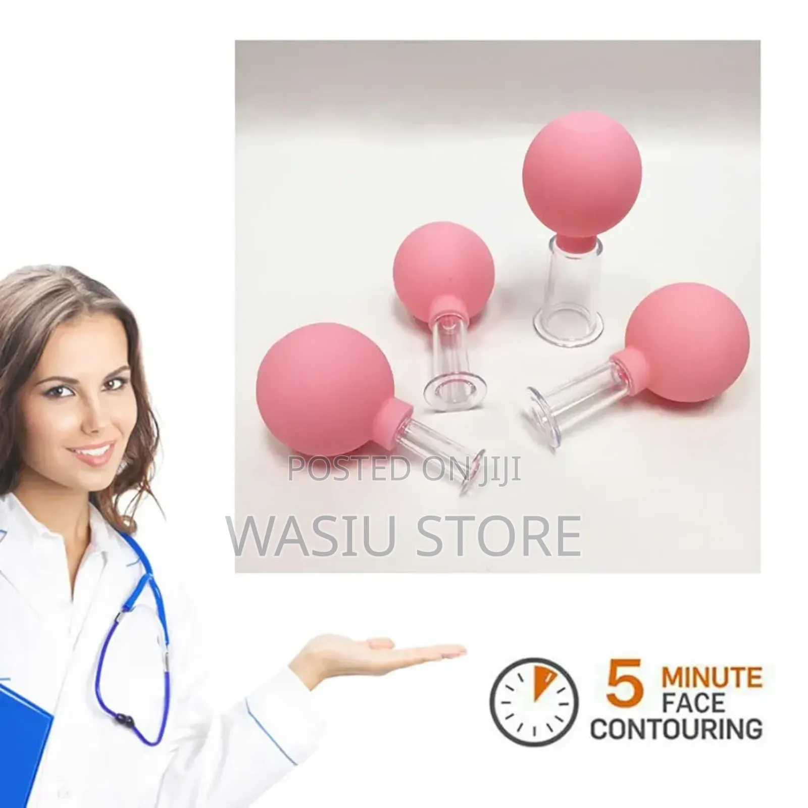 4pcs Facial Cupping Set Anti Aging Vacuum Suction Cupping Cups