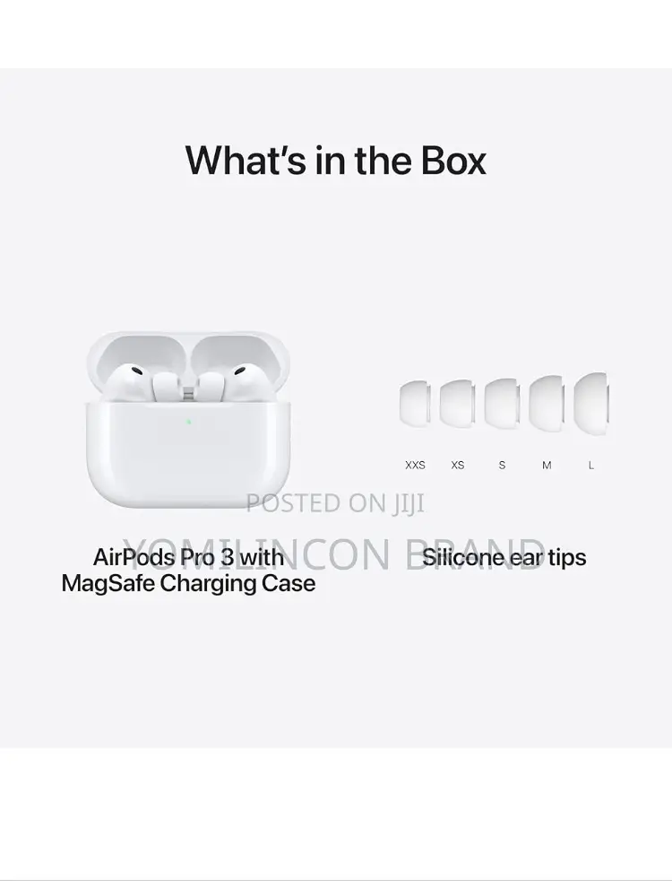 Apple Airpods Pro 3 Wireless Earbuds, Active Noise Cancellation.