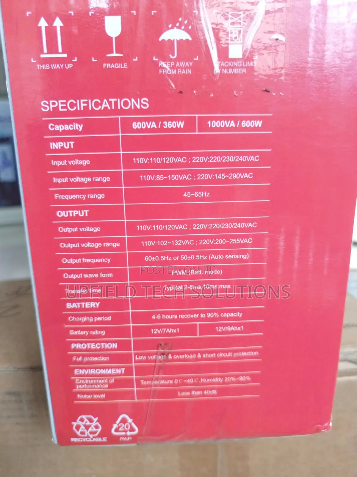 Hikvision 600va/360w Ups